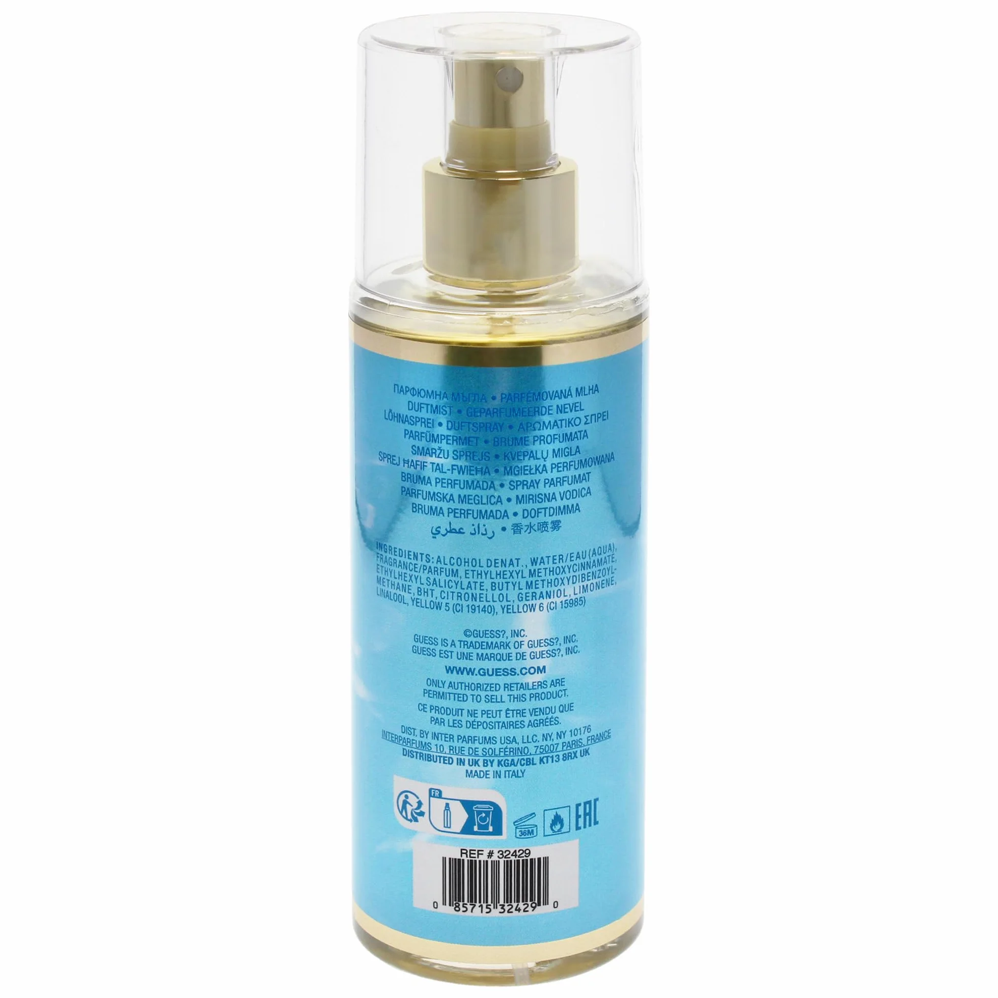 GUESS Seductive Blue, mgiełka perfumowana dla kobiet, kwiatowo-owocowy zapach, świeży i uzależniający, 250 ml