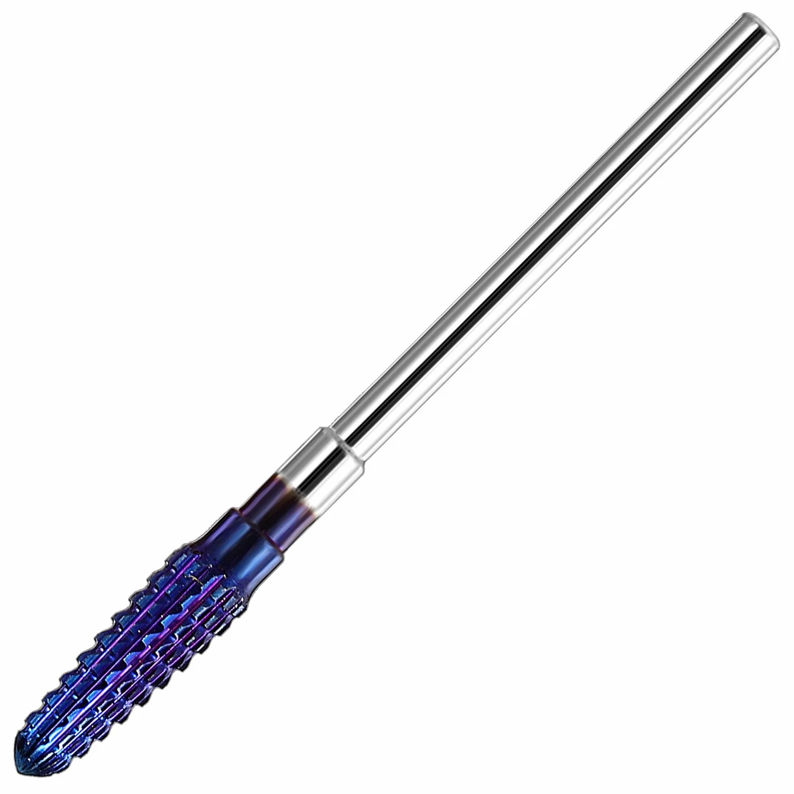 Oruola Only Clean końcówka do paznokci, węglik stożkowy, wolfram, wiertło do skórek paznokci, 4 mm, końcówka do skórek paznokci, 3/32 cala, do szybkiego usuwania twardych żeli akrylowych, fioletowy