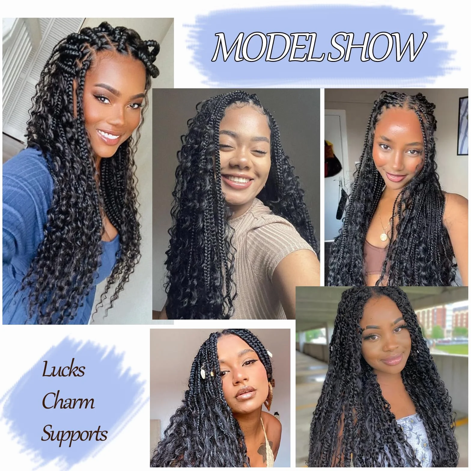 Przedłużki do włosów Ocean Wave Crochet Hair Łagodna Waga Braiding