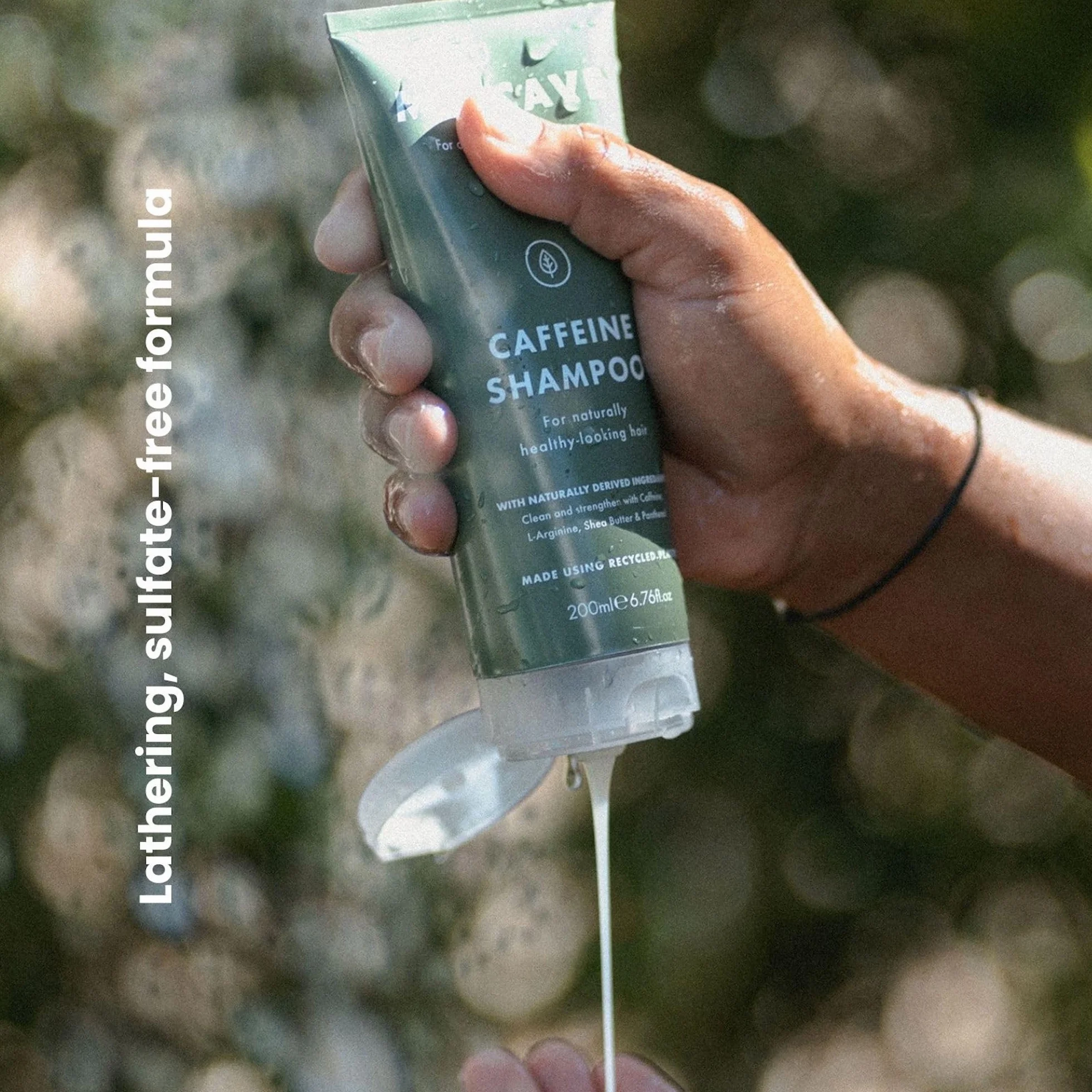 ManCave Kofeina 200ml Szampon dla Mężczyzn, Naturalne Składniki, Wegański, Przyjazny Środowisku i Cruelty-Free, Wspierający Wzrost Włosów z Kofeiną, Pantenolem i Witaminą E