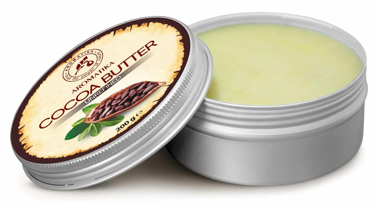 Cocoa Butter Pure & Natural 200g - Burkina Faso - Theobroma Cacao Seed Butter - Great Benefits for Skin - Hair - Face - Body - Lip care - Cacao Butters
