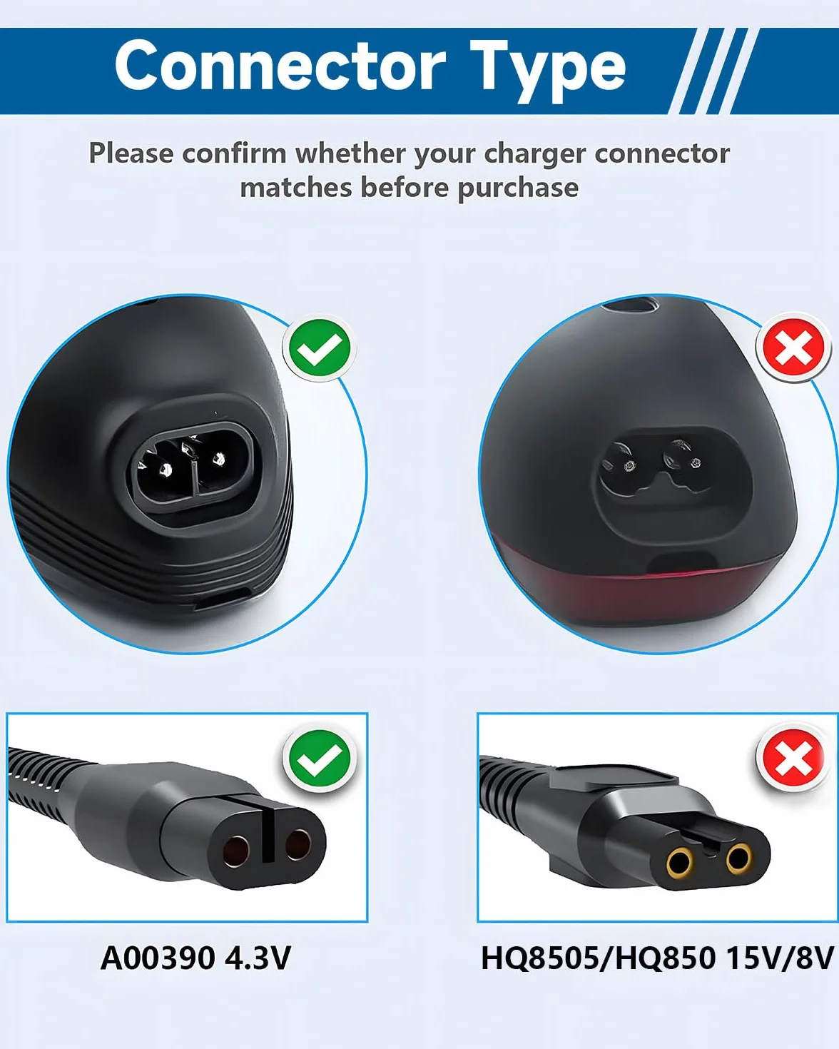 Philips kabel do ładowania QP2520 QP2620 QP2510 MG3720 MG5720 MG3730 MG5730 MG3710 BT3206 BT3208 BT405 golarka ładowarka 4,3 V