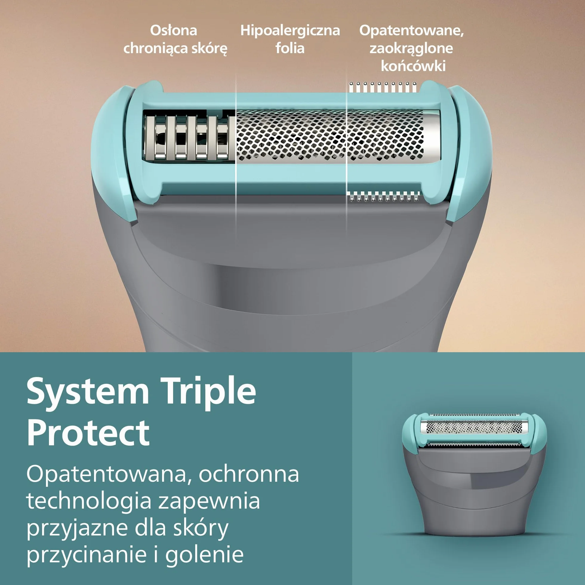 Philips Body Groomer 3000 BG3480/15 trymer do ciała wodoodporny 80 minut