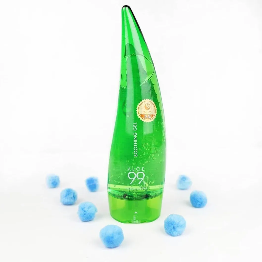 HOLIKA HOLIKA. Gel de Aloe Vera 99% Soothing Gel. Gel De Baño Calmante E Hidratante con un 99% de Aloe Vera puro. Cuidado de la Piel. No Daña. Todo Tipo de Pieles. 250 ml.