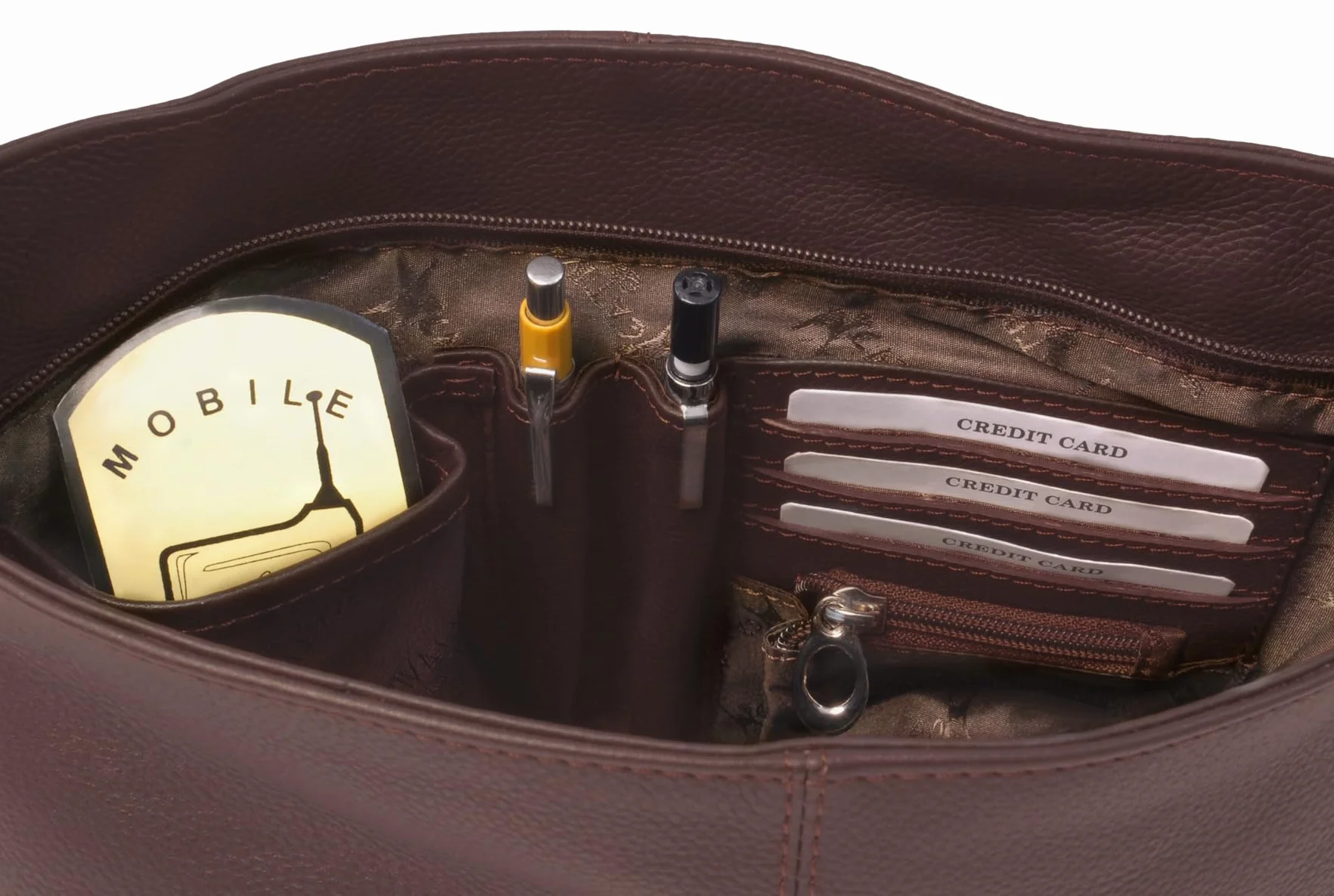 Catwalk Collection Handbags - Torebka Crossbody dla Kobiet - Damska Średnia Torba na Ramię - Regulowany Pasek - Skóra i Zamsz - Charlotte