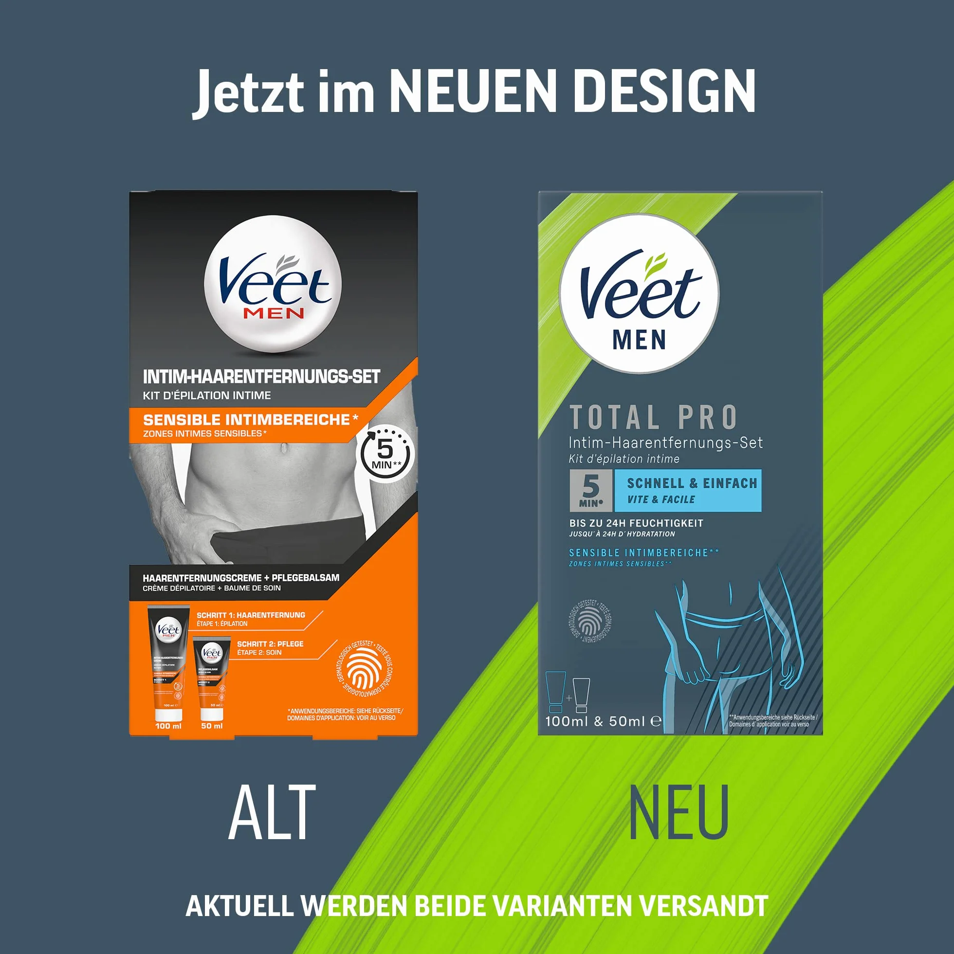 Veet Men zestaw do depilacji intymnej krem 100 ml balsam 50 ml