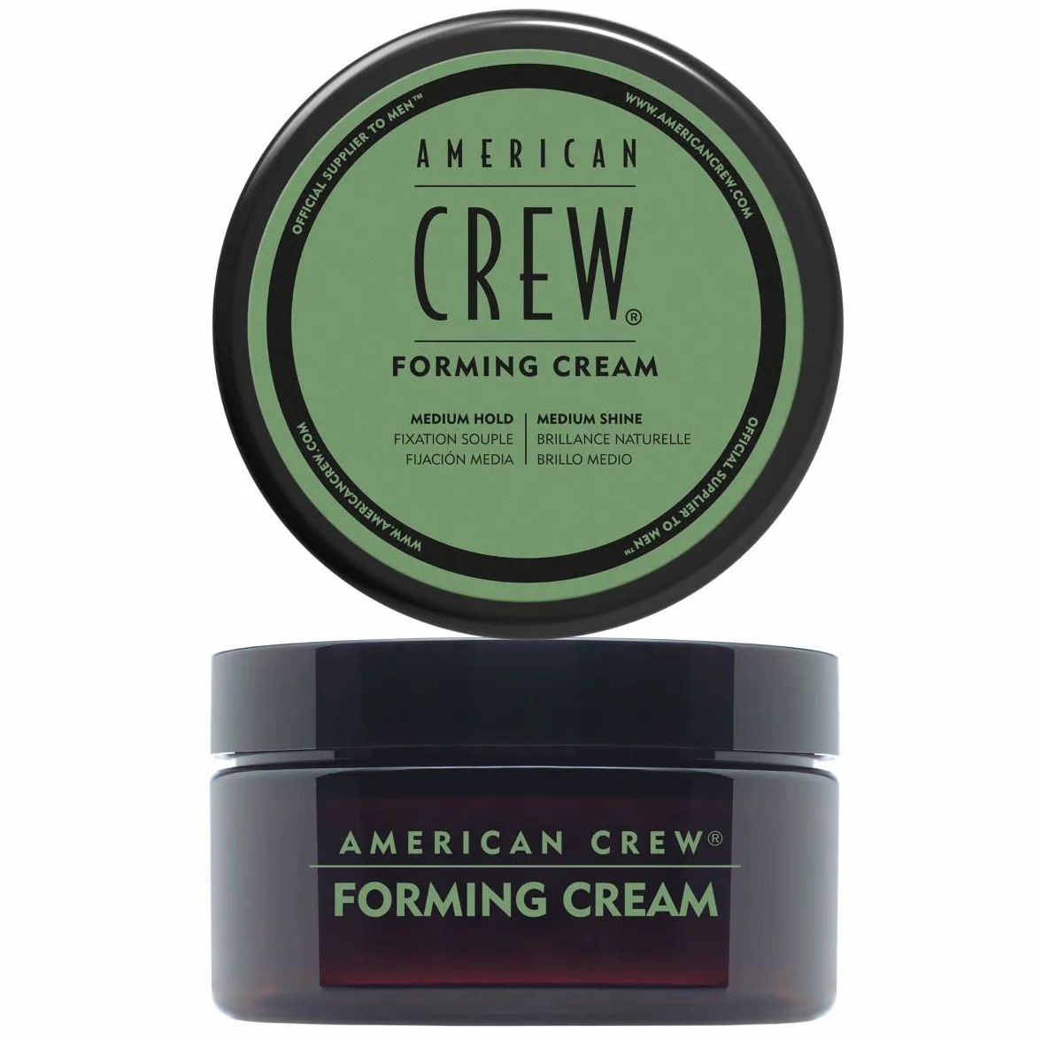 AMERICAN CREW – krem formujący, 85 g, krem do stylizacji dla mężczyzn, produkt do włosów o średniej przyczepności, produkt do stylizacji elastycznie formowanych włosów i wykończenia z naturalnym