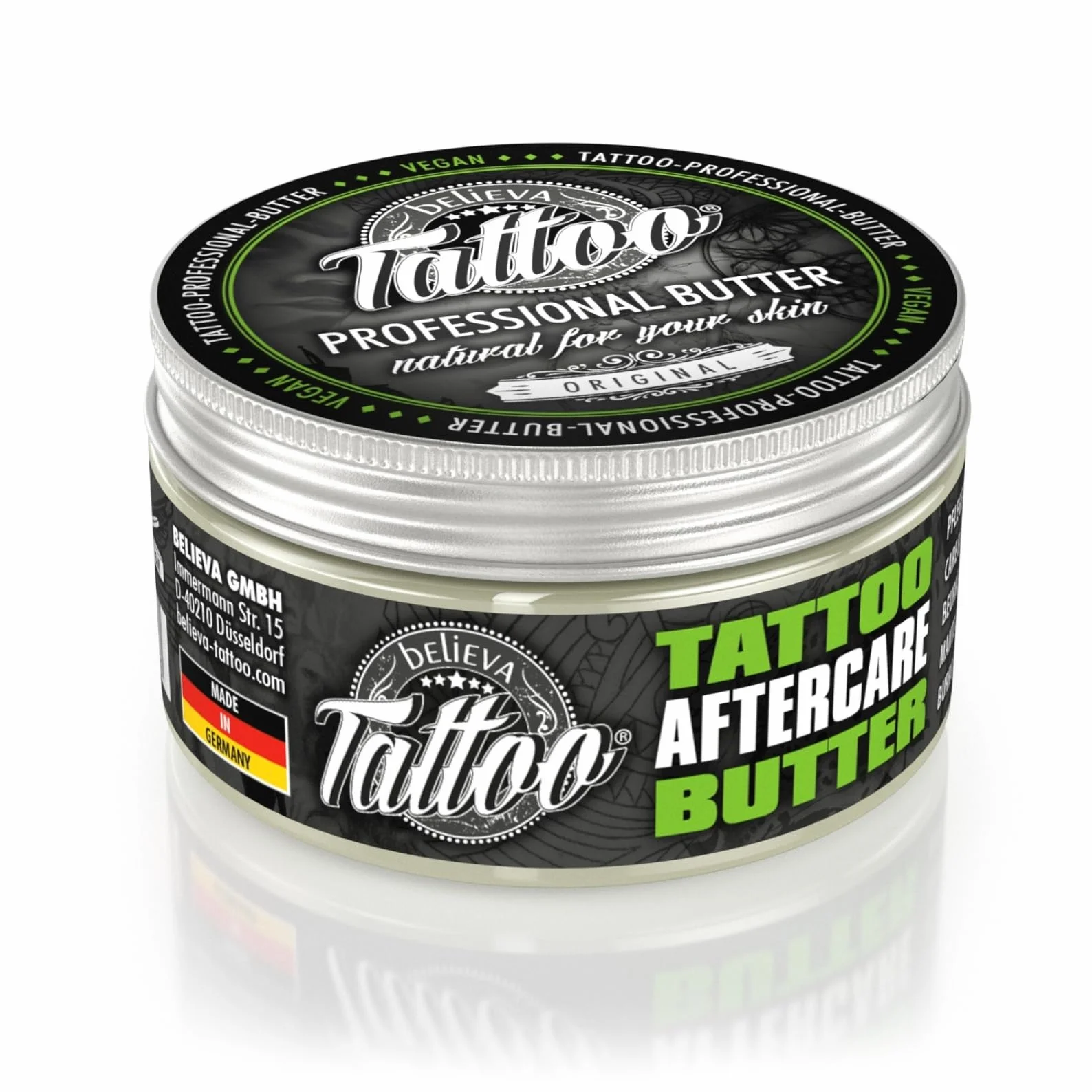 Believa Tattoo Masło 100ml Wegański Krem do Pielęgnacji Tatuażu