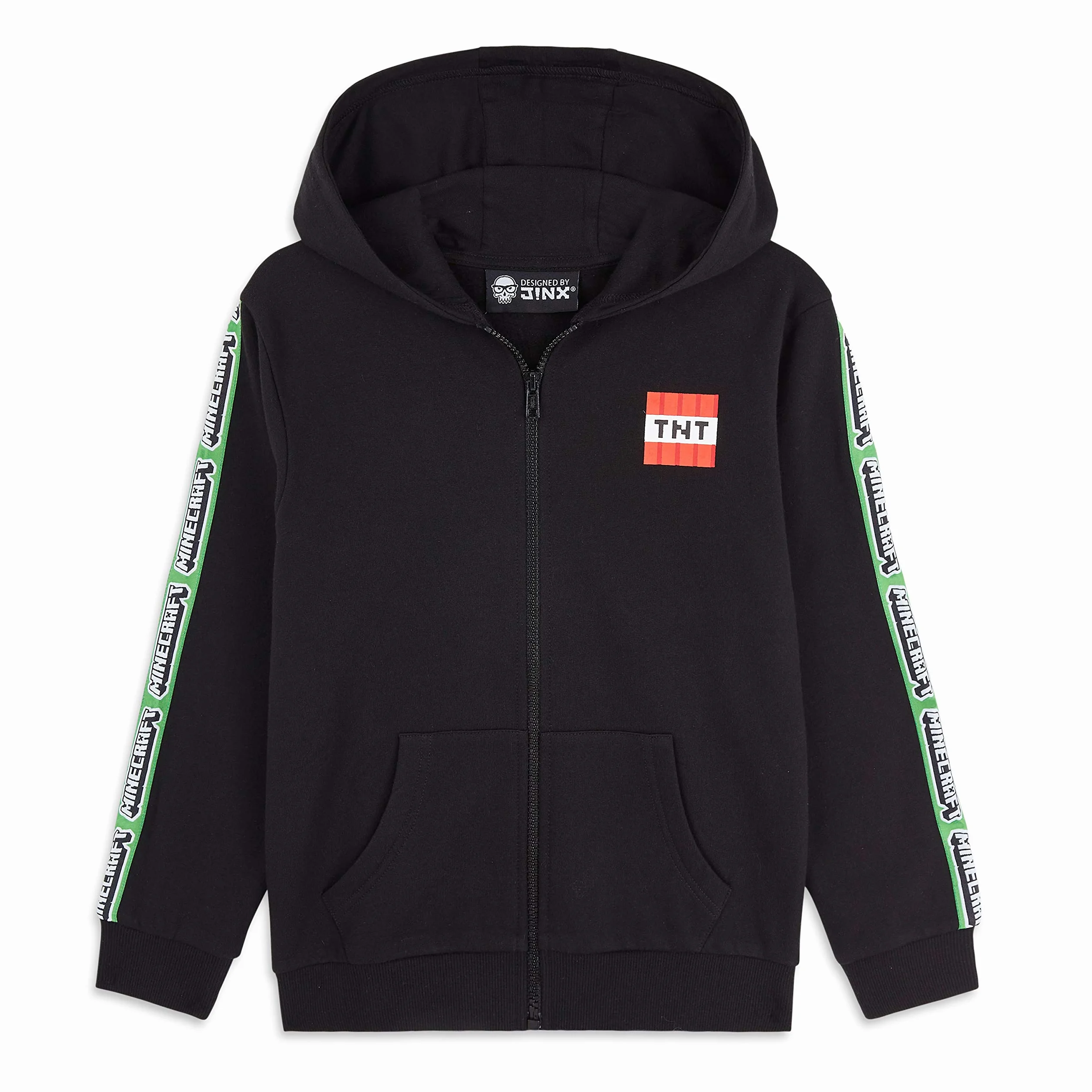 Minecraft Bluza z kapturem dla chłopców, bluza z kapturem z zamkiem błyskawicznym, wygodna, długa bluza z długim rękawem i kapturem, prezenty dla graczy, dla chłopców, dziewcząt, nastolatków w wieku 5–14 lat