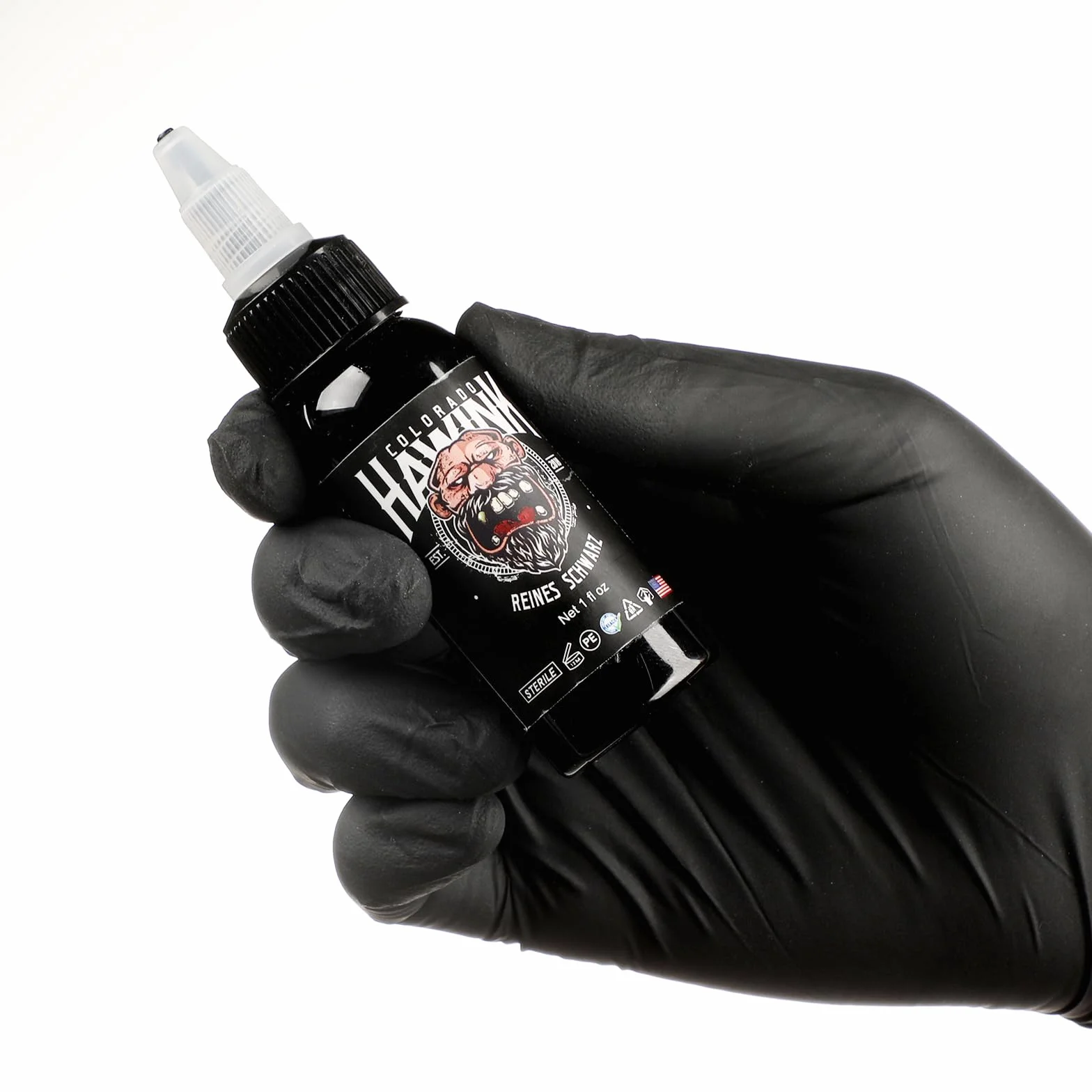 HAWINK Profesjonalna farba do tatuażu Black Tattoo Ink Czysta czerń 1 butelka 30 ml TI203DE-30-001