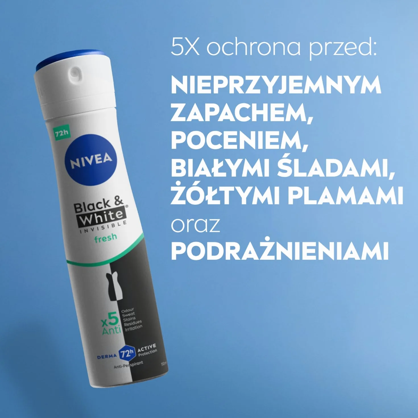 NIVEA Black & White Fresh Antyperspirant spray, 150 ml