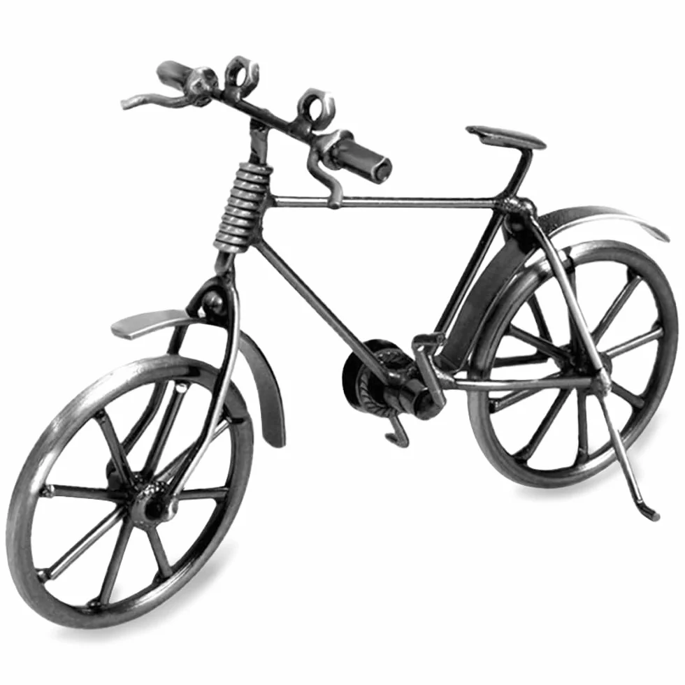 Model roweru w stylu retro, Iron Art Bike, dekoracyjny rower mały, mini ornamenty rowerowe, żelazny model roweru, dekoracja domu, biura, dla chłopców i dziewczynek, kolor ciemnoszary