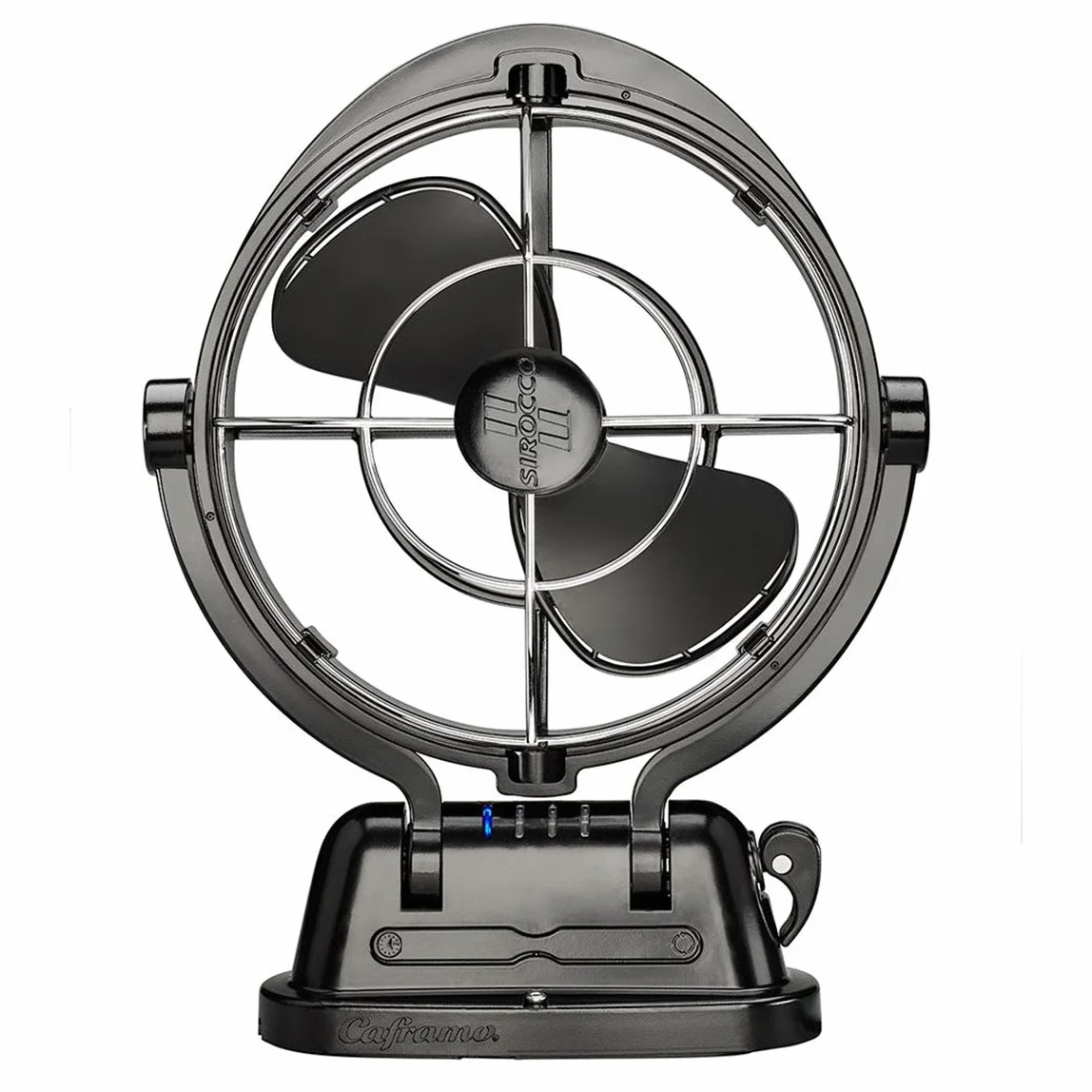 SEEKR Sirocco II, 7010CABBX, 3-biegowy, przepływ powietrza 360 stopni, wentylator gimbalowy z bezpośrednim drutem, 125/185 CFM, 12/24 V, czarny, ostrze 17,8 cm