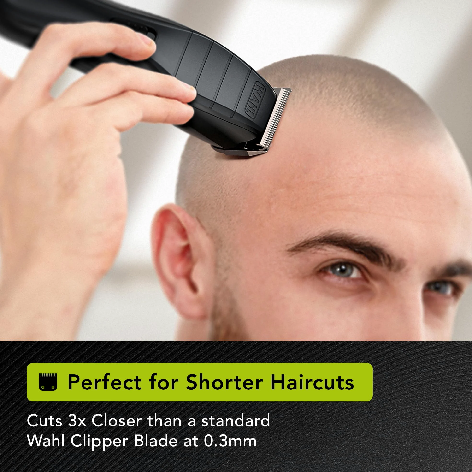 WAHL Cordless Close Cut - Precyzyjne Strzyżenie Włosów (0,3 mm), Ładowanie przez USB, 120 Minut Pracy, Zestaw do Pielęgnacji dla Mężczyzn, Czarna