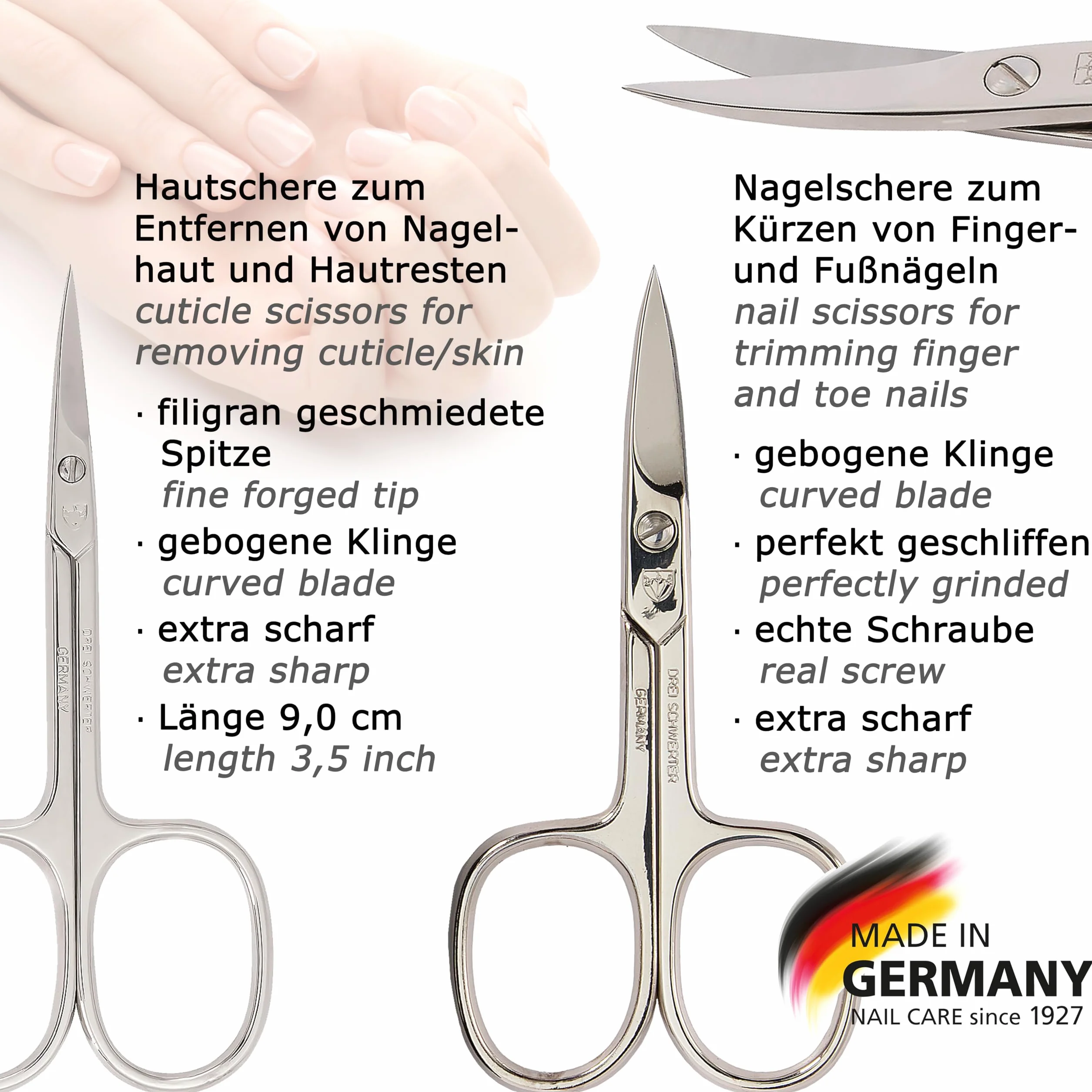 DREI SCHWERTER Germany zestaw do manicure nożyczki do paznokci Fano 11-częściowy