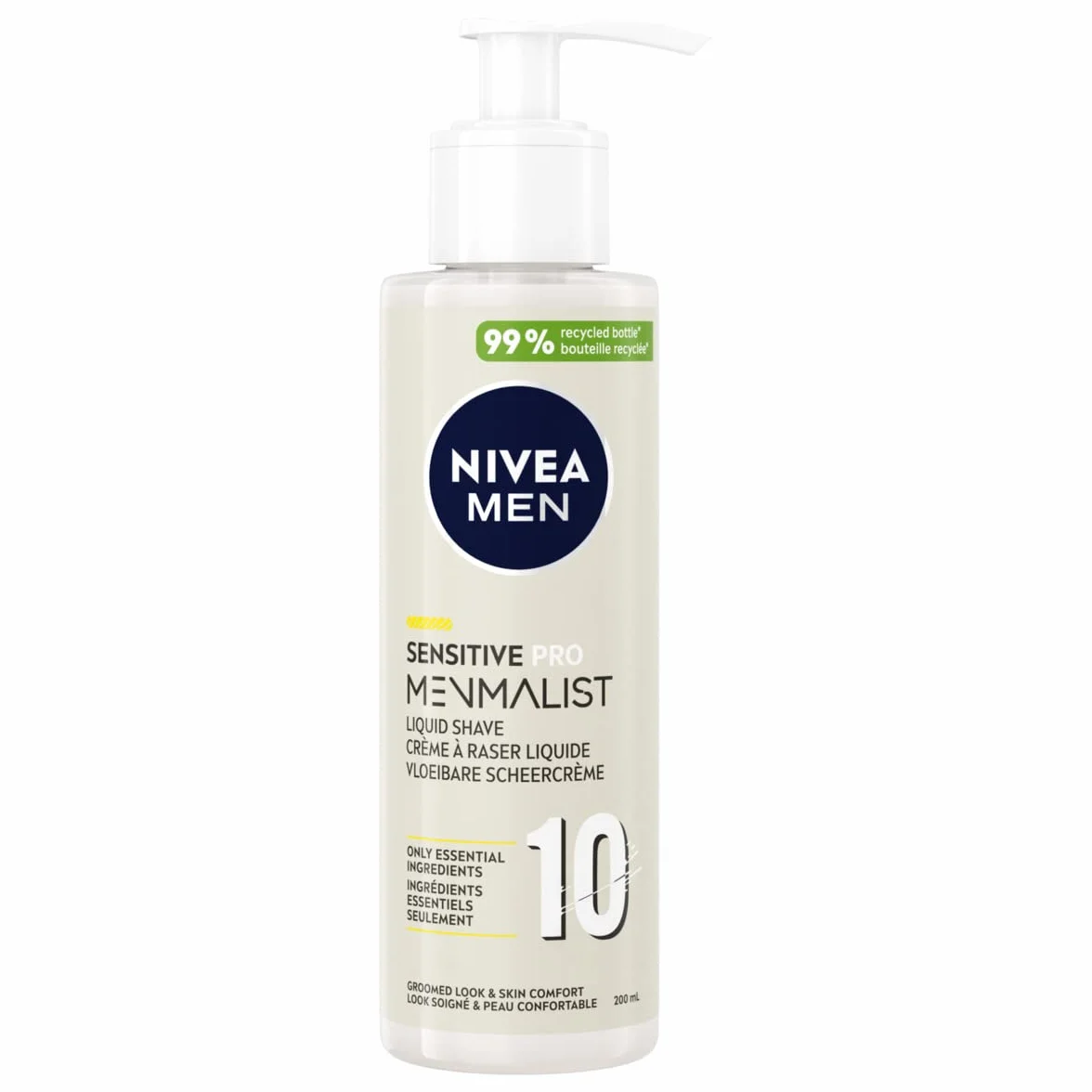 NIVEA MEN MENMALIST Krem do golenia (1 x 200 ml), Lekka, biodegradowalna formuła krem do golenia odpowiedni dla wszystkich rodzajów skóry