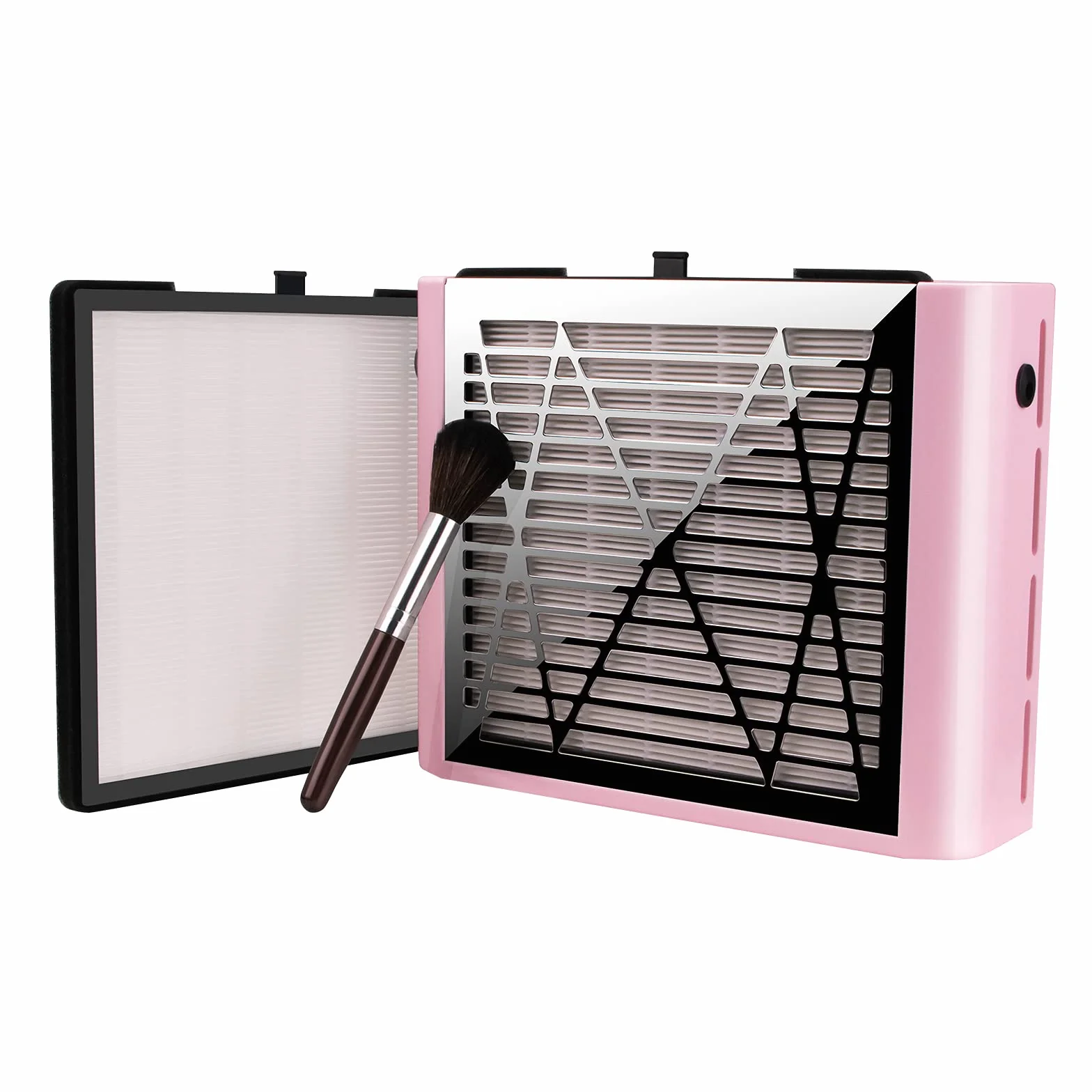 BRANTMAKER Odpylacz do paznokci 60W z szczotką i 2 filtrami, różowy