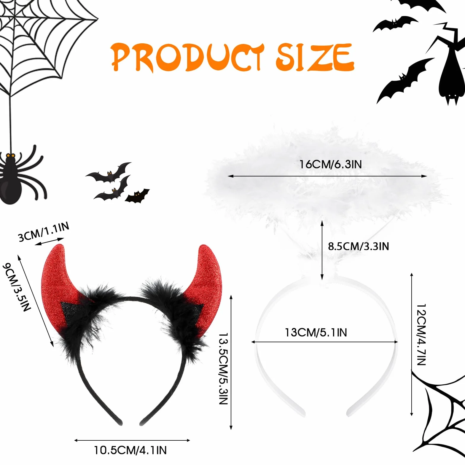 Lusofie Halloween cosplay anioł aureola opaska na głowę diabły rogi opaska na głowę anioł i diabeł kostiumy akcesoria na Halloween Boże Narodzenie maskarada