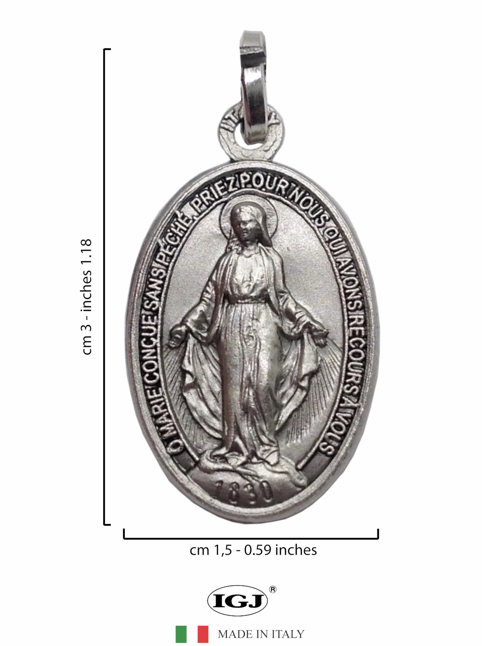 CUDOWNY MEDAL ZE SREBRA 925 - ORYGINALNY - 100% WYKONANY WE WŁOSZECH