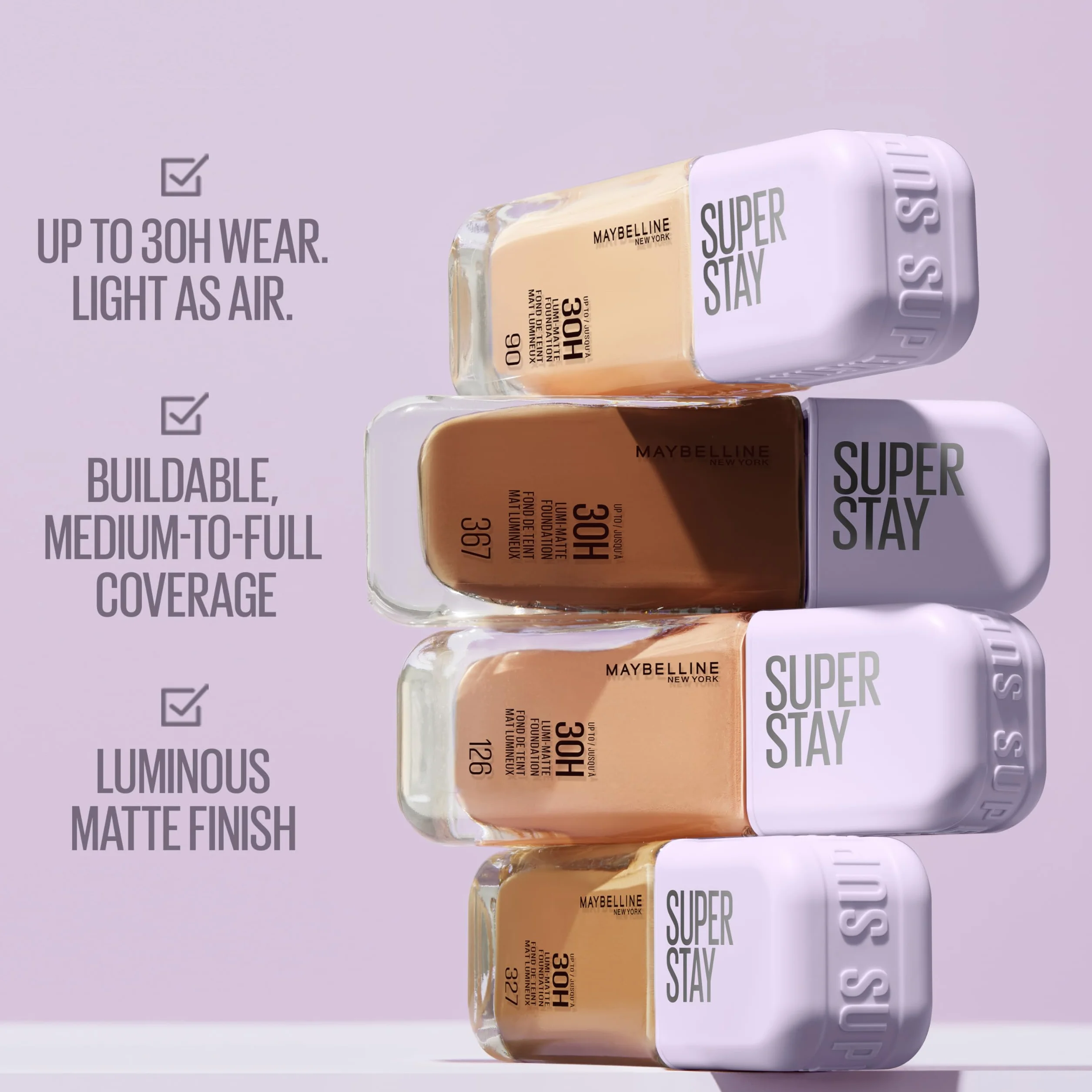 Maybelline New York podkład Lumi Matte matowy 30H odcień 129