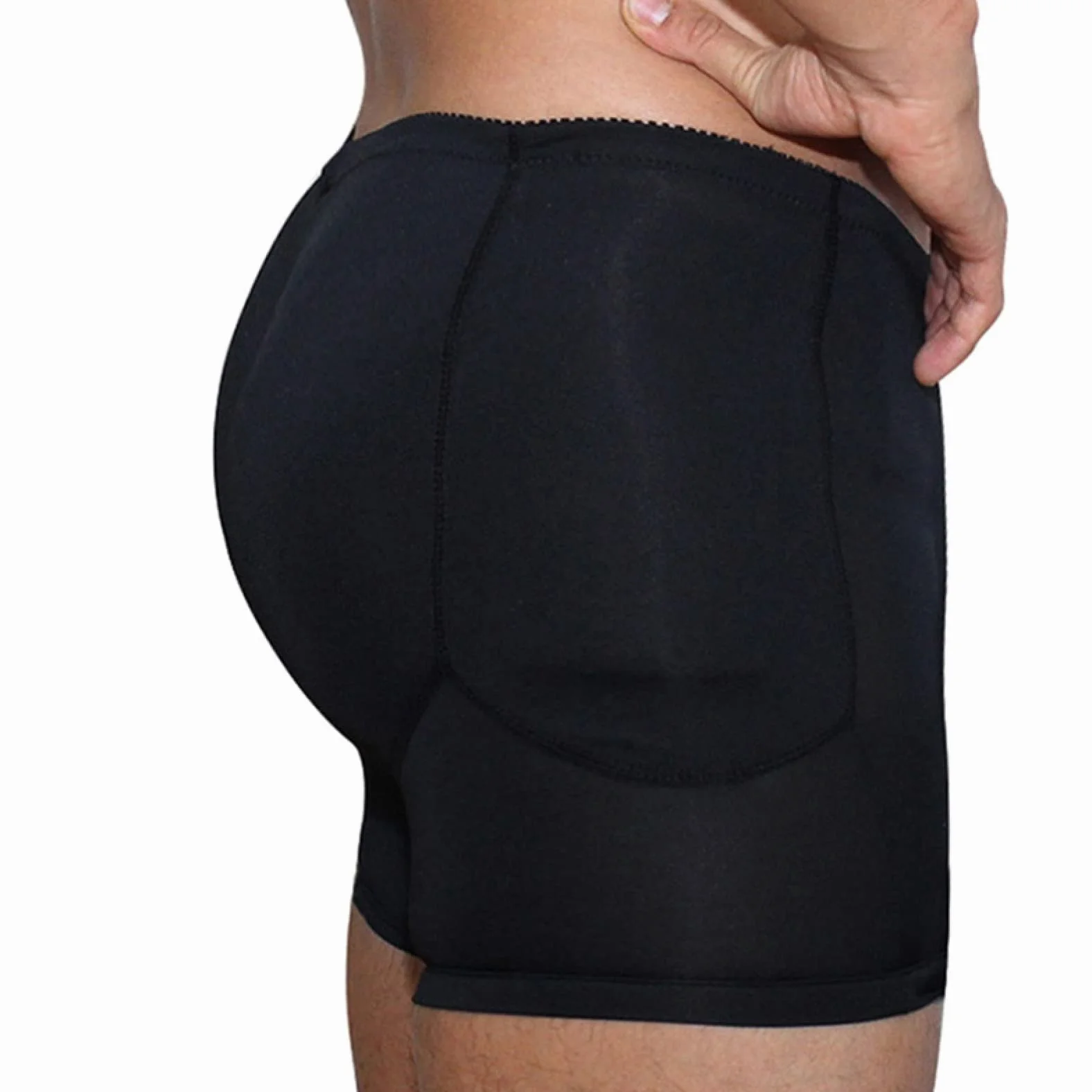 Męskie spodenki wzmacniające pośladki z niskim stanem z wkładkami, szczuplejsze bokserki modelujące sylwetkę Butt Shaper Plus rozmiar