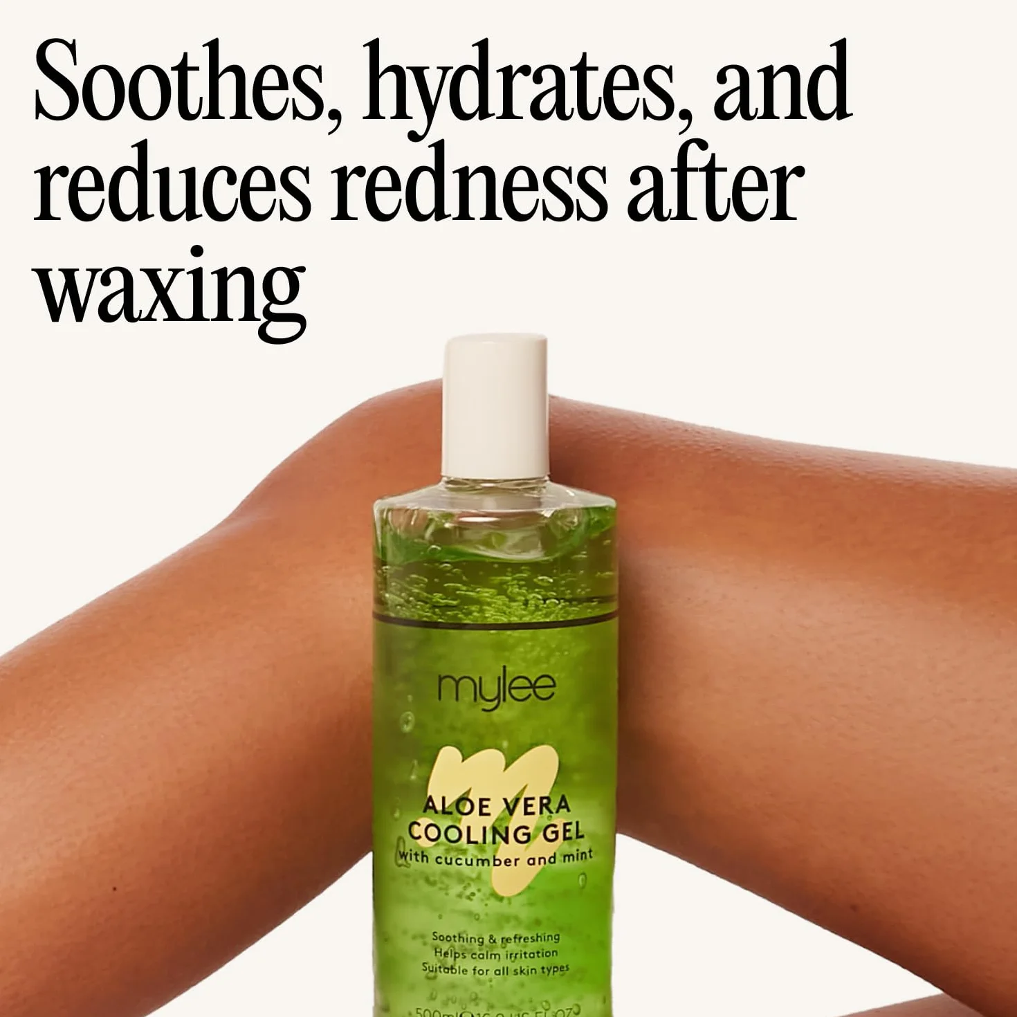 Mylee Aloe Vera Soothing Gel 500ml ?el po Depilacji z Aloesem Koj?cy Ch?odz?cy, Niet?usta Formu?a, Ekstrakty z Mi?ty i Ogórka, Po Ekspozycji na S?o?ce, Na Drobne Oparzenia