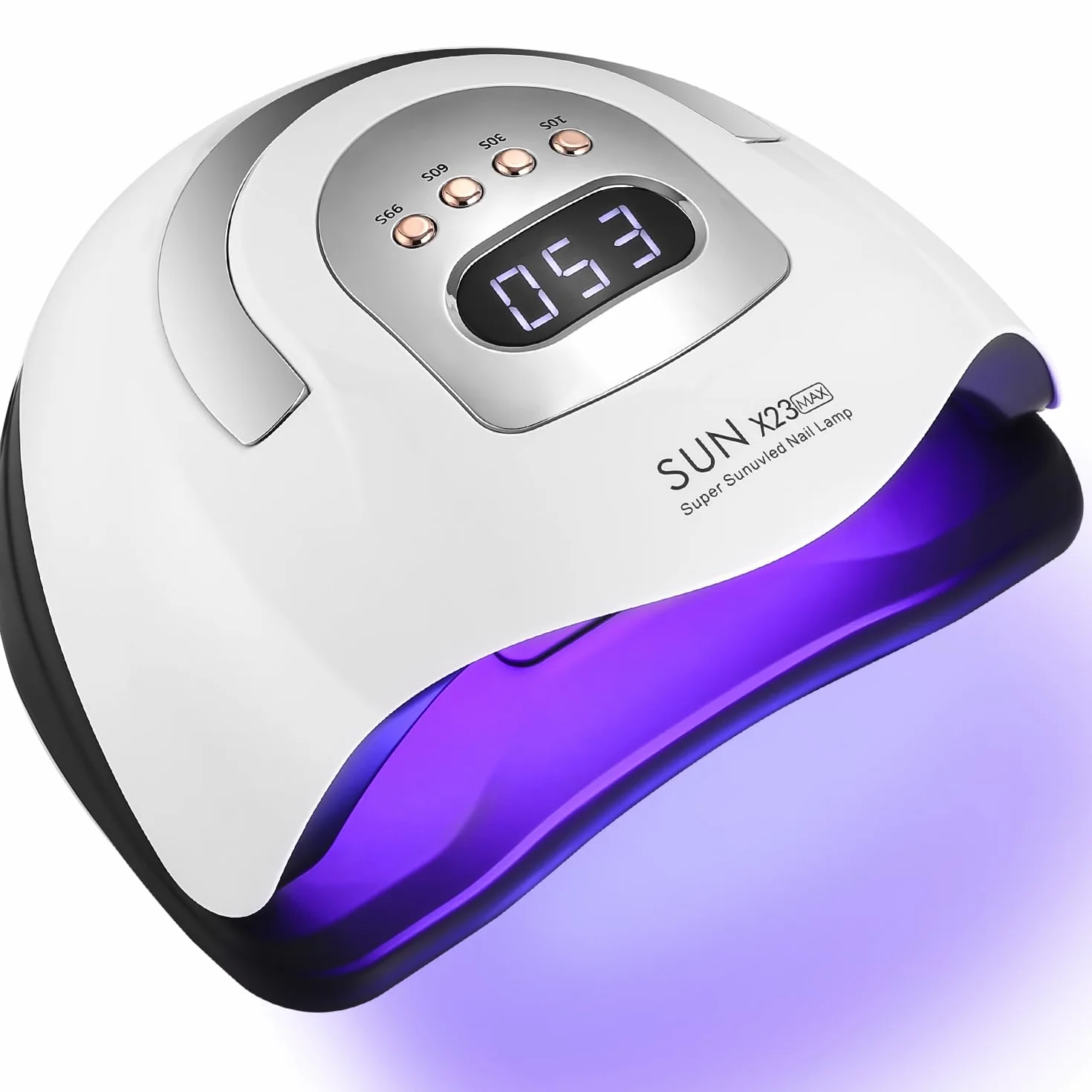 Lampa UV LED do paznokci 380W, profesjonalna automatyczna suszarka, szybkoschnąca, 81 lampa LED, duży ekran LCD, 4 timery 10s/30s/60s/99s