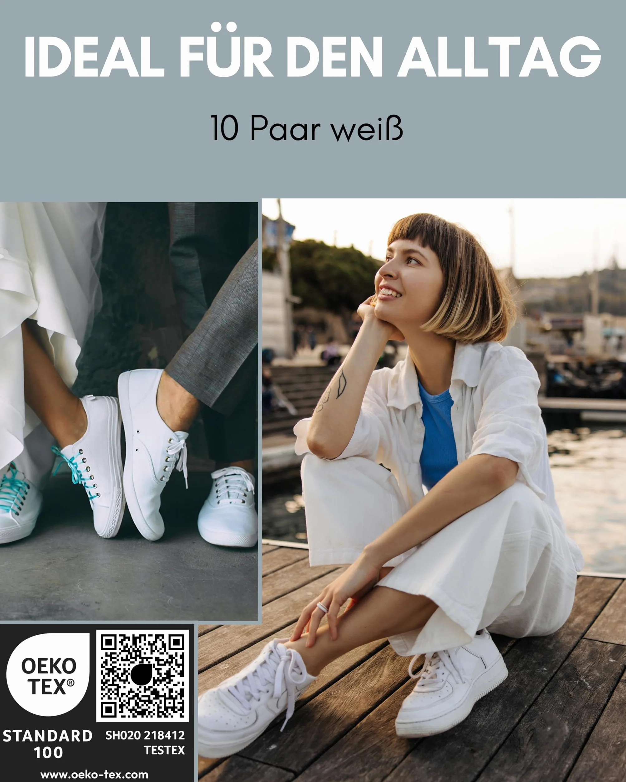 HELDENWERK 10 par stopek dla kobiet i mężczyzn – niewidoczne skarpety do sneakersów, oddychające i wygodne – stopki w kolorze czarnym, białym, szarym,