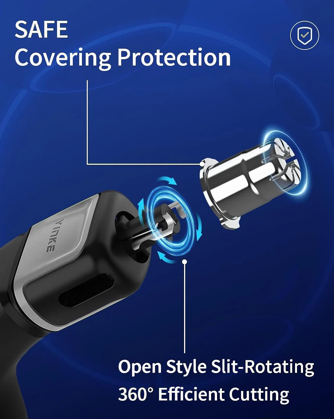 Yinke Głowica Zamienna Yinke Kompatybilny z One-Blade i One-blade Pro Shaver, Podwójne ostrza wodoodporne do łatwego czyszczenia (1 sztuka)