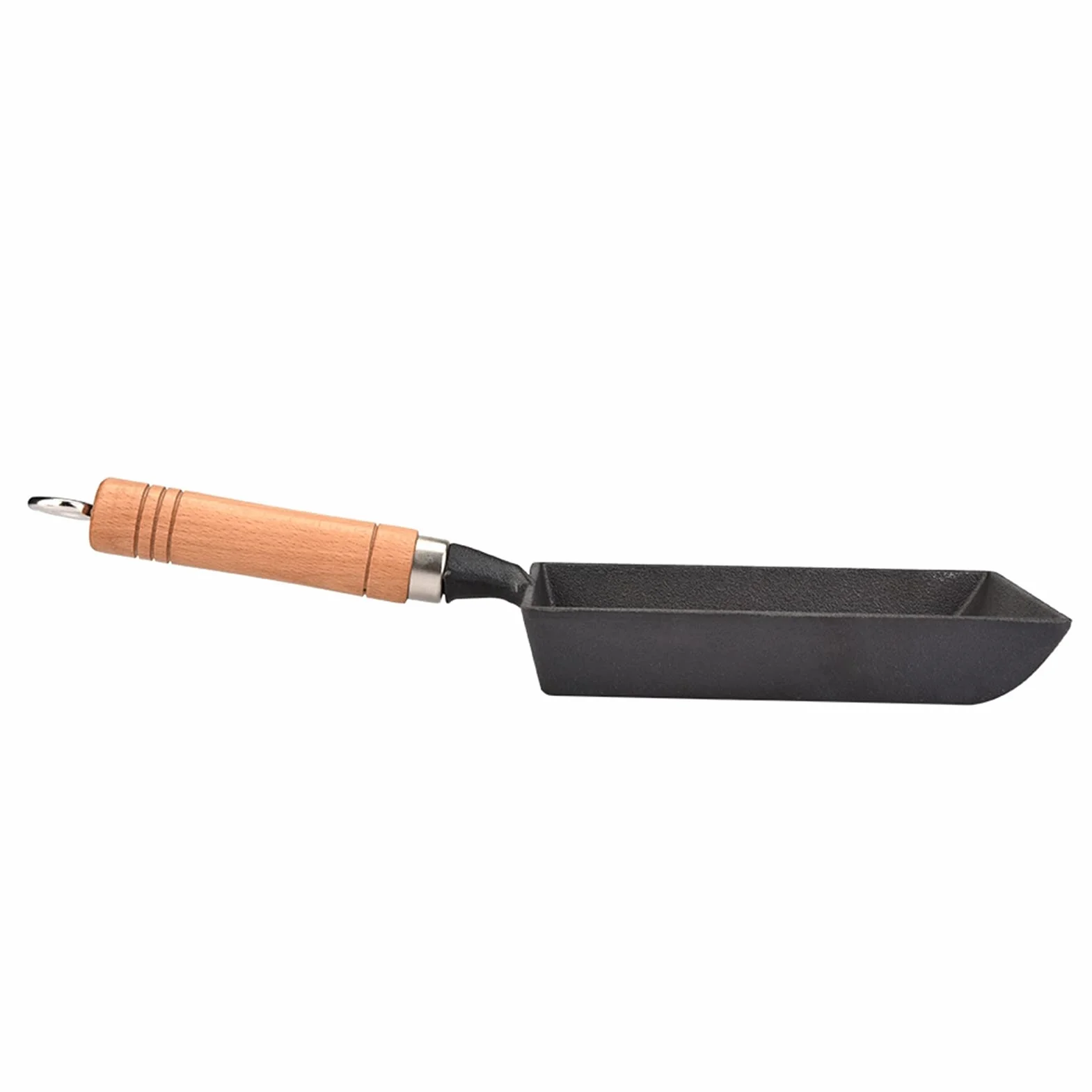 Tamagoyaki Patelnia żeliwna Tamagoyaki 29×18×5 Mini Patelnia żelazna Omlet Garnek Tamagoyaki Drewniana Rączka