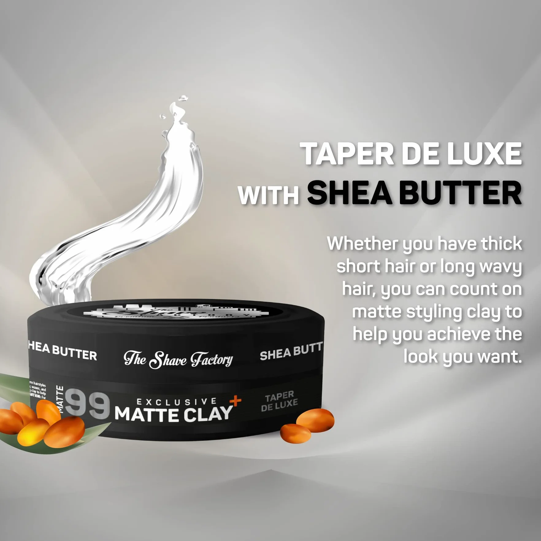 The Shave Factory - Exclusive Matte Clay Taper De Luxe 99 - Matowa glinka do włosów 150ml