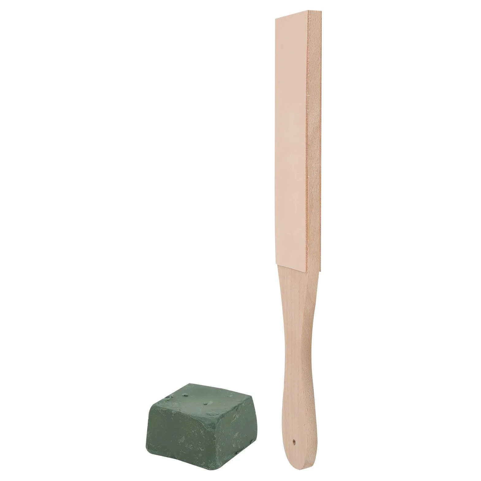 Green Leather Stropping Kit-12 Cal dwustronna szeroka skórzana deska Strop wiosło z pastą szlifierską do ostrzenia noży skórzanych, polerowania