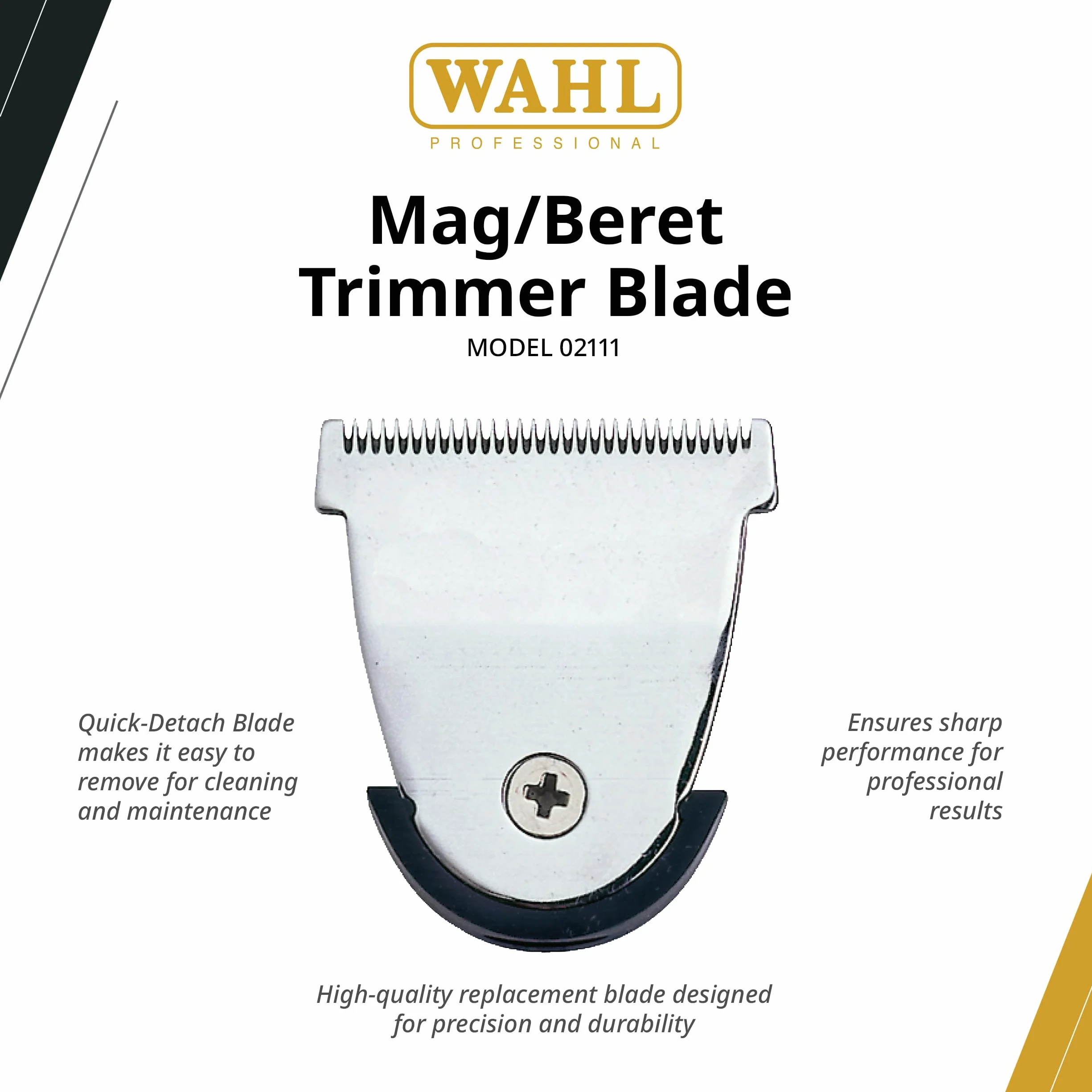 WAHL Professional Detachable Replacement Blade #2111 Fits Echo, Beret, MAG and Sterling 4 Trimmer Models