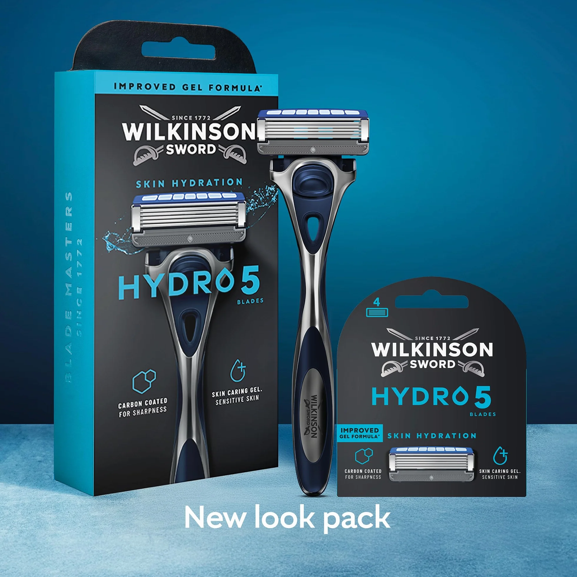Wilkinson Sword Hydro 5 zestaw wymiennych żyletek, 12 wkładów, nawilżające, ostrza powlekane węglem