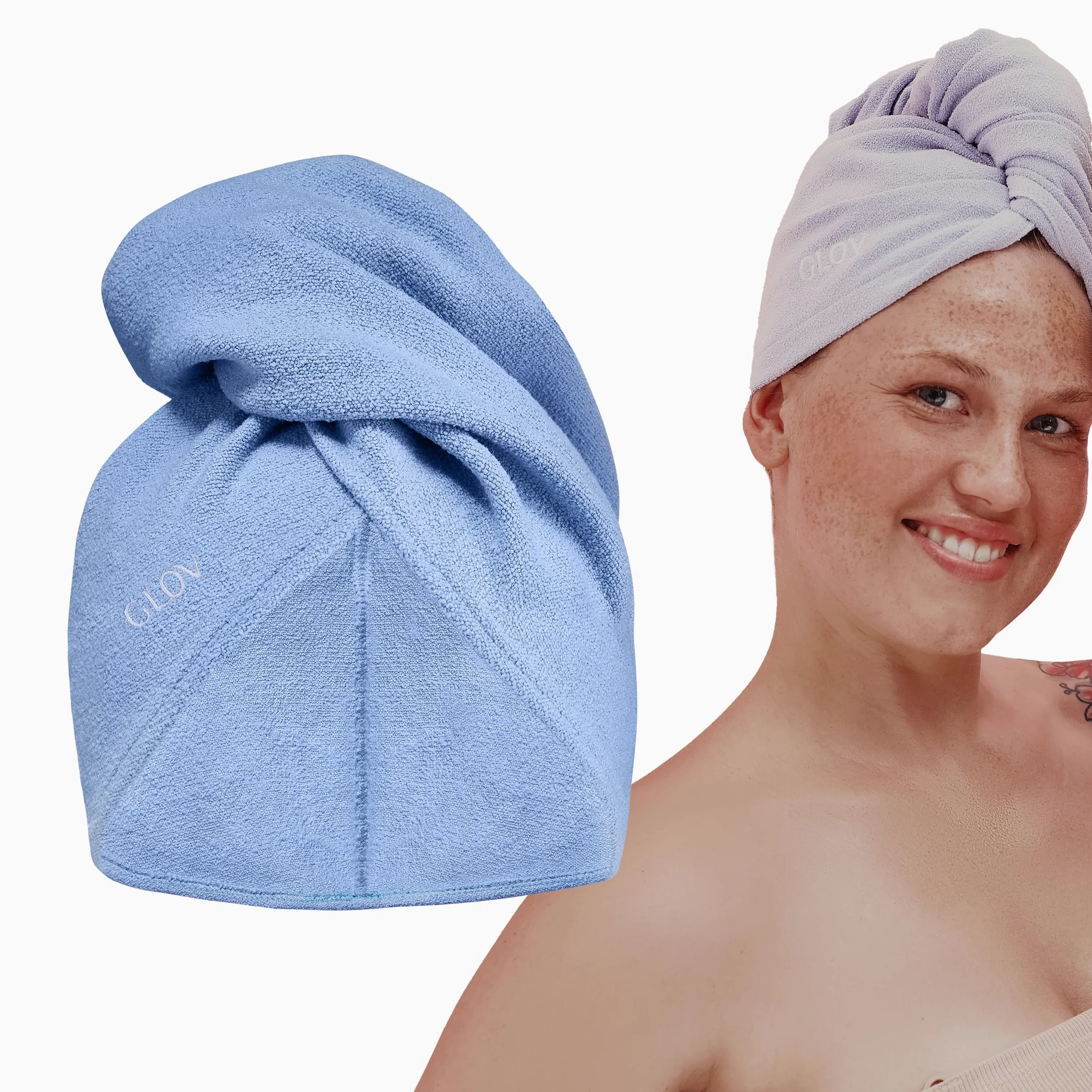 Glov Turbany na Włosy Lekki Ręcznik z Mikrofibry do Szybkiego Suszenia i Stylizacji Włosów Idealny do Długich Włosów Kompaktowy i Szybkoschnący Ekologiczny Wielokrotnego Użytku