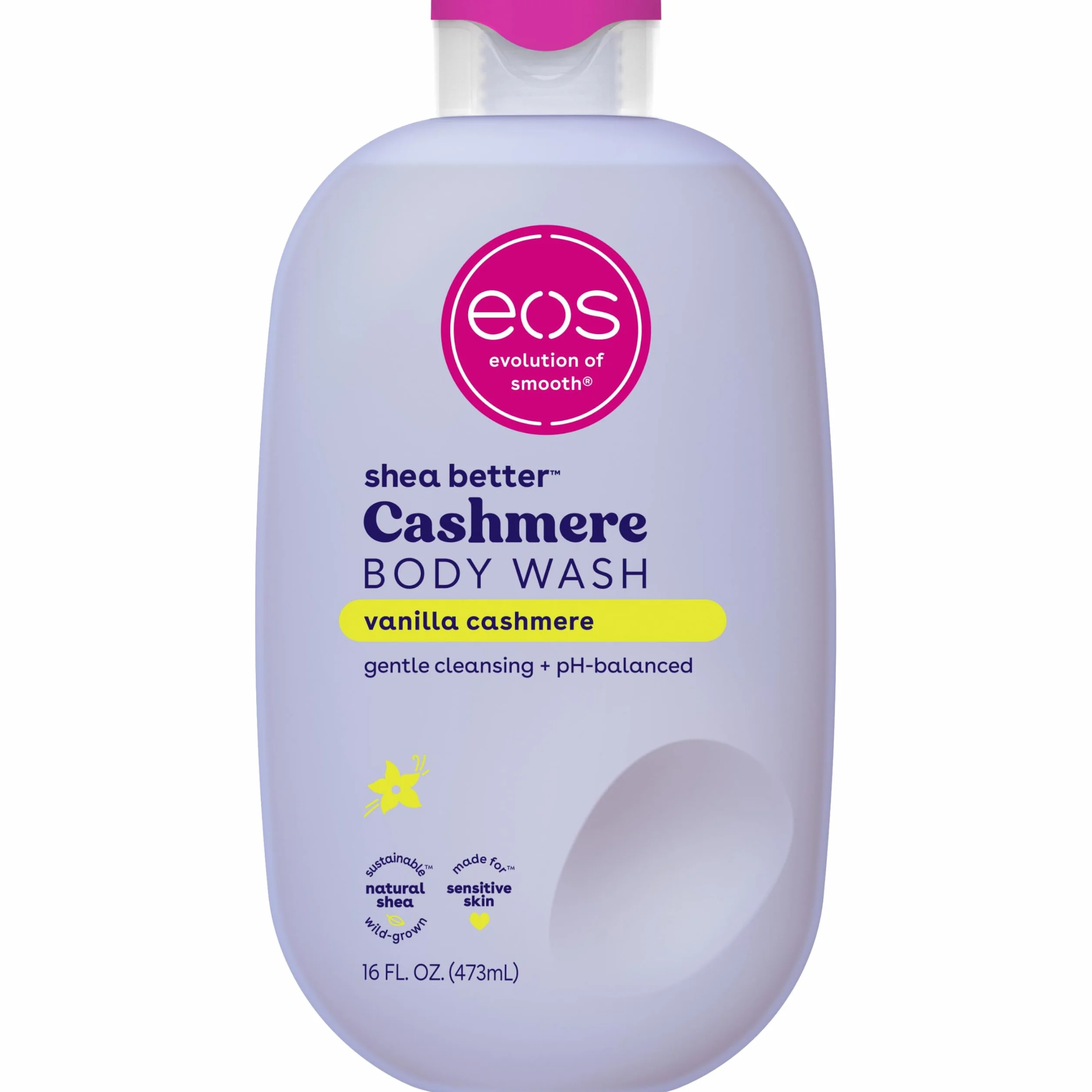 eos Shea Better Cashmere Vanilla nawilżający płyn do mycia ciała pH Balanced Cream Gel Formula 400 ml