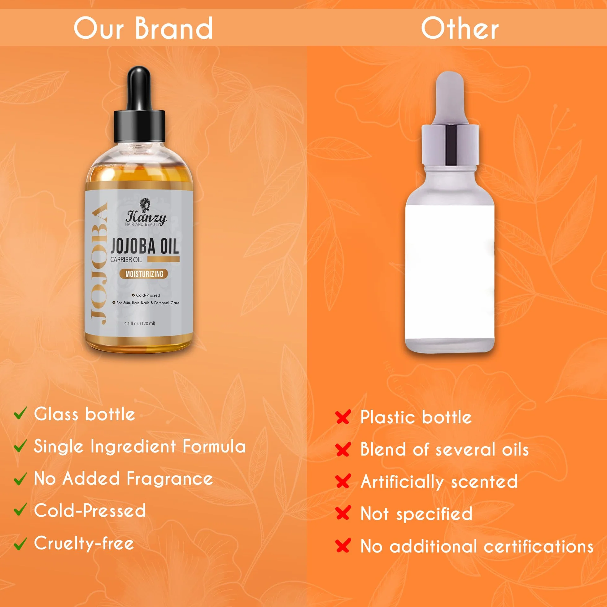 Olej Jojoba Bio 100% Czysty Tłoczony Na Zimno 120ml Nierafinowany Nośnikowy Do Włosów Paznokcie Ciało Skóra Twarz