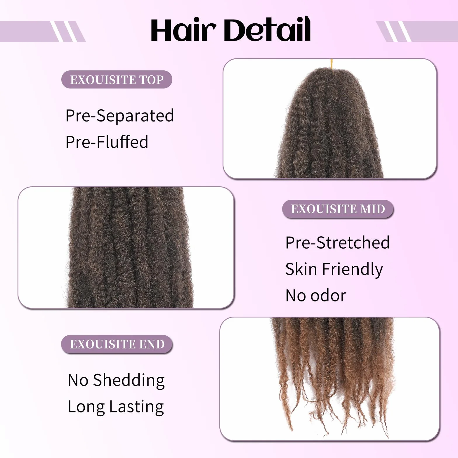 Marley Twist Warkocze do włosów Marley Twist Włosy Długie kubańskie Marleys Afro Kinky Curly Twists Faux Locs Warkocze szydełkowe Syntetyczne Warkocze szydełkowe Przedłużki do włosów (T30