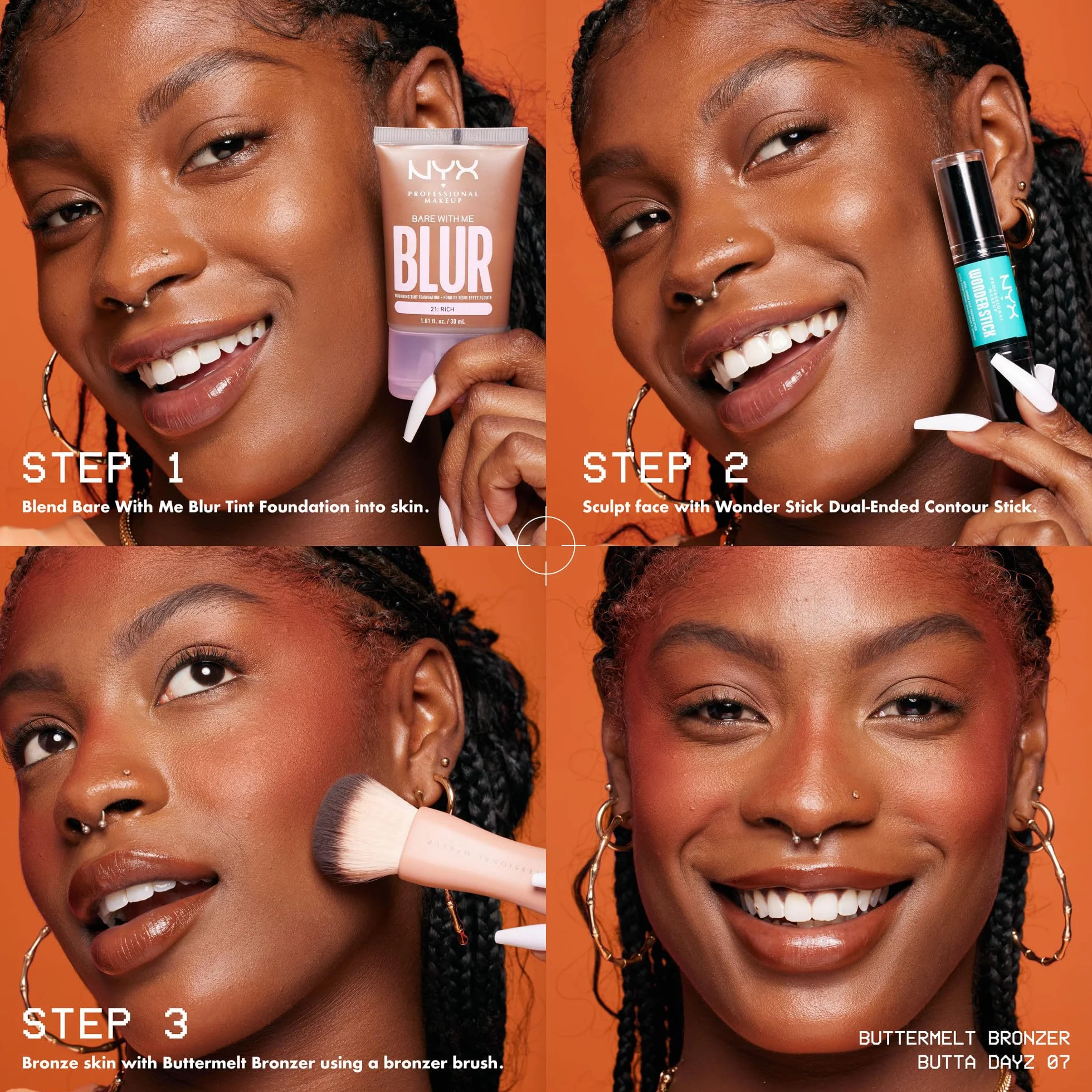 NYX Professional Makeup Bronzer Deserve Butta 5 g, utrzymuje się do 12 h, odporny na rozmazywanie, bez transferu
