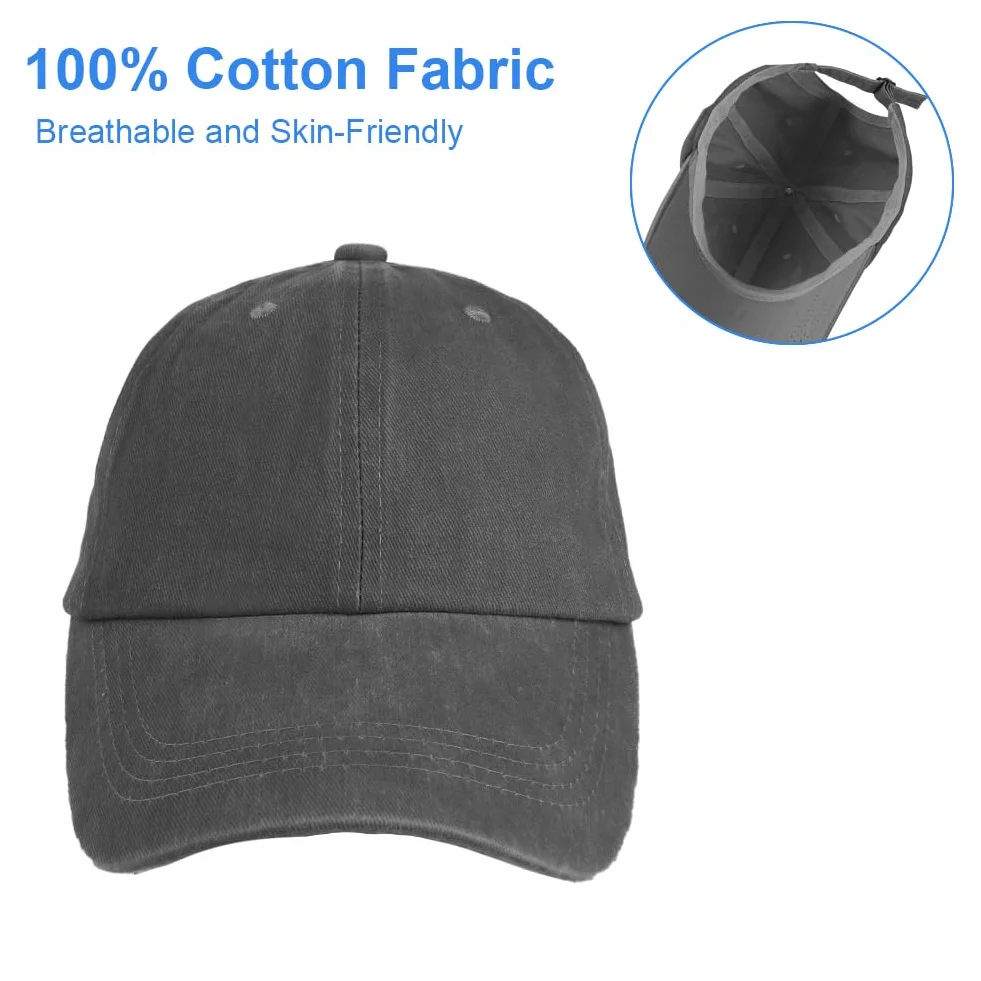 Czapka z daszkiem typu Dad Cap 100% Bawełniany Denim Regulowana