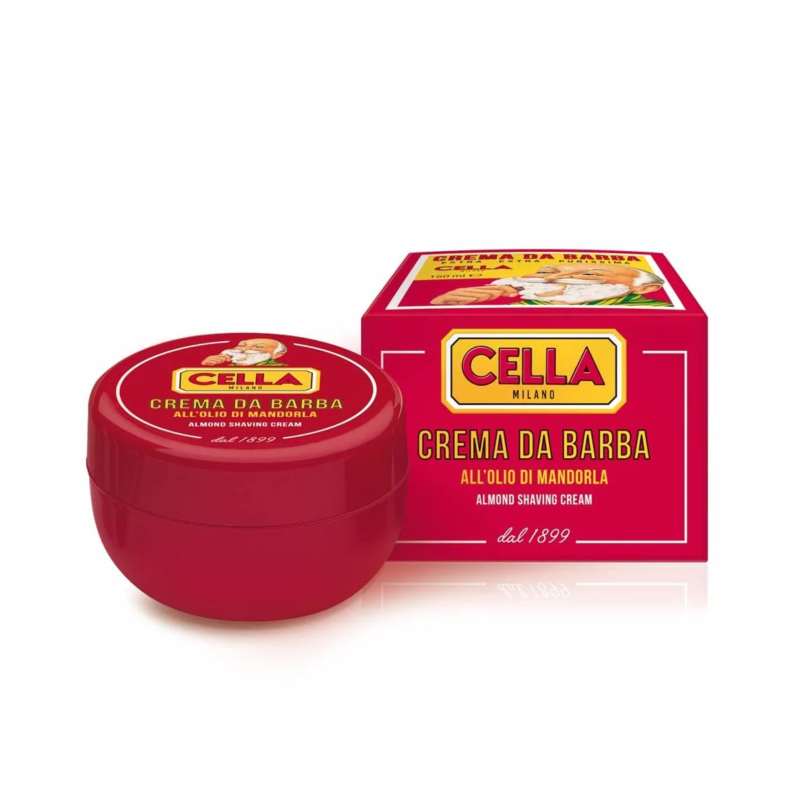 CELLA Krem do golenia migdałów 150 ml - Zestaw 1 szt