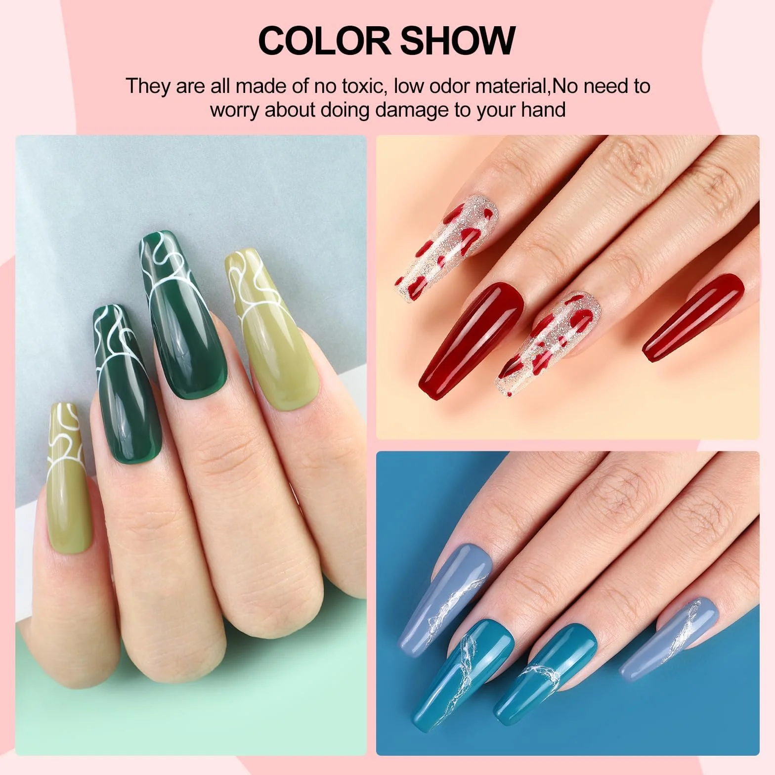COSCELIA Zestaw żelowych paznokci UV LED 20 kolorów lakier półtrwały narzędzia do manicure