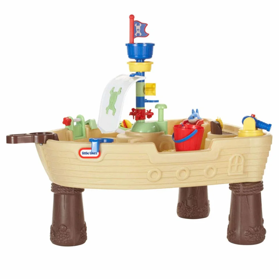 Little Tikes Statek Piracki Kotwica - Zestaw Do Wodnej Zabawy Dla Dzieci - Bezpieczny i Przenośny - Zachęca Do Kreatywnej Zabawy