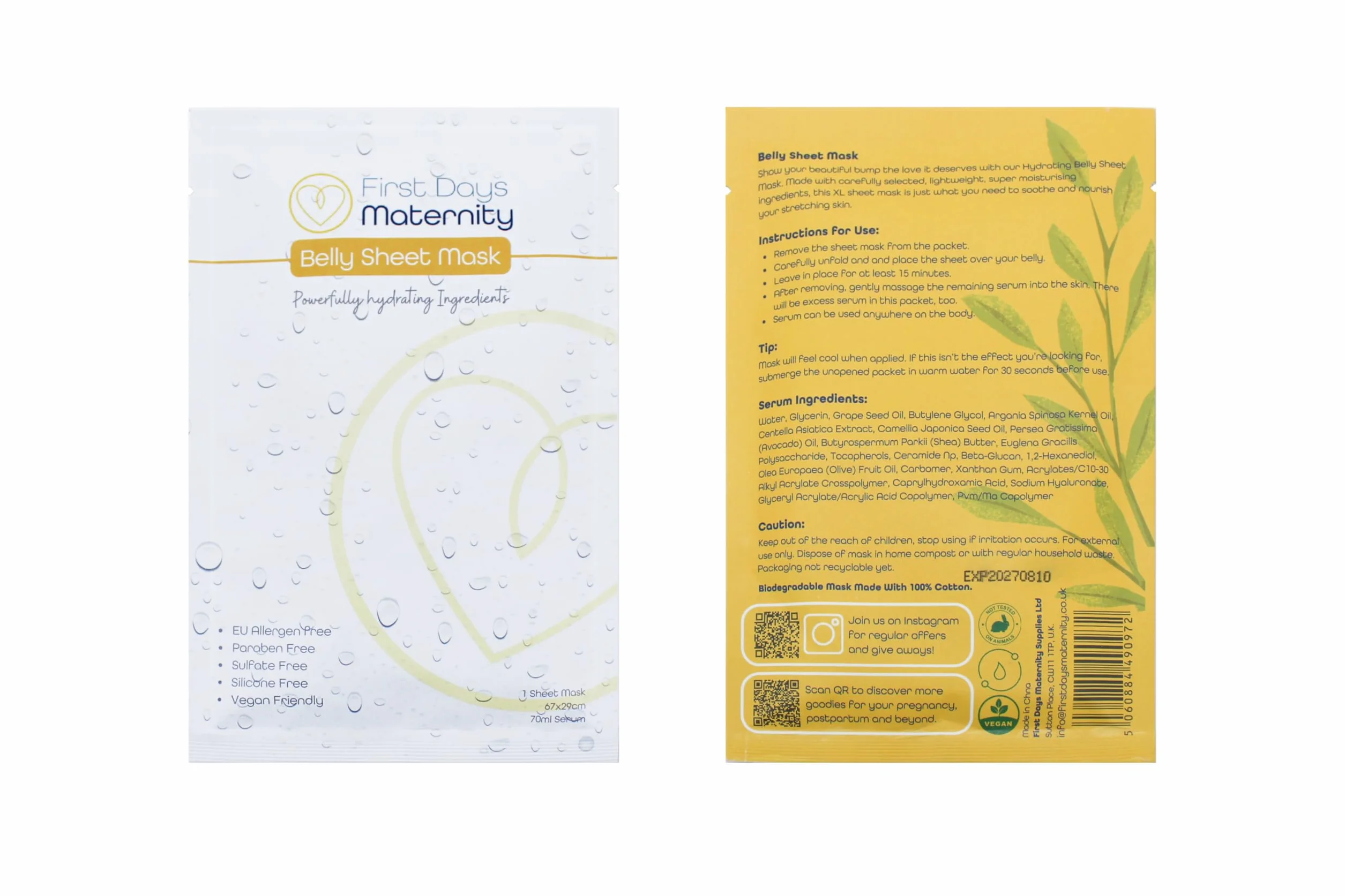 Maska Belly Sheet Pierwsze dni macierzyństwa