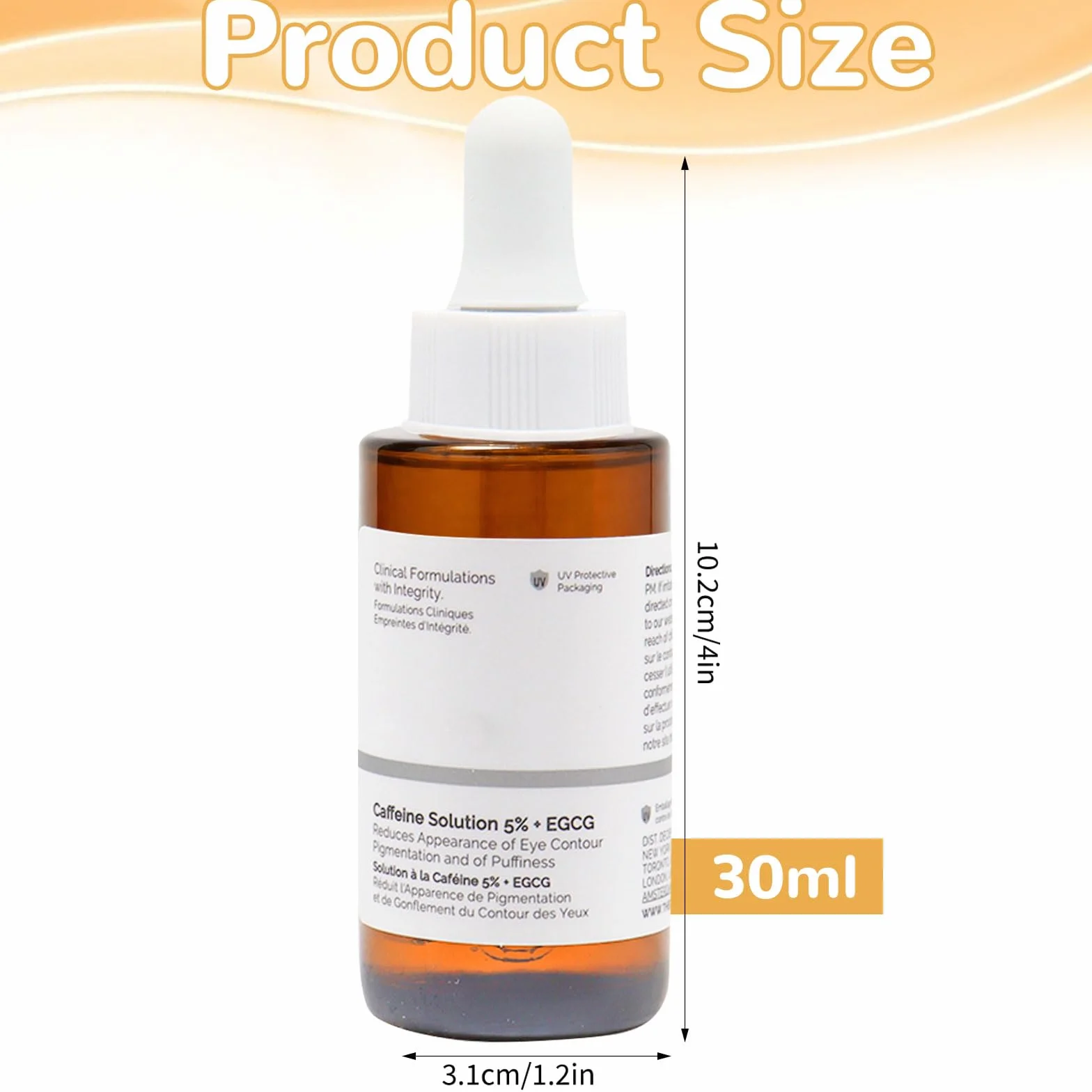 Roztwór kofeiny 5% + EGCG, 30 ml serum do oczu z kofeiną, serum do oczu, roztwór kofeiny 5% + EGCG, serum do oczu przeciwko obrążkom i opuchliźnie, serum do oczu z kofeiną dla kobiet i mężczyzn