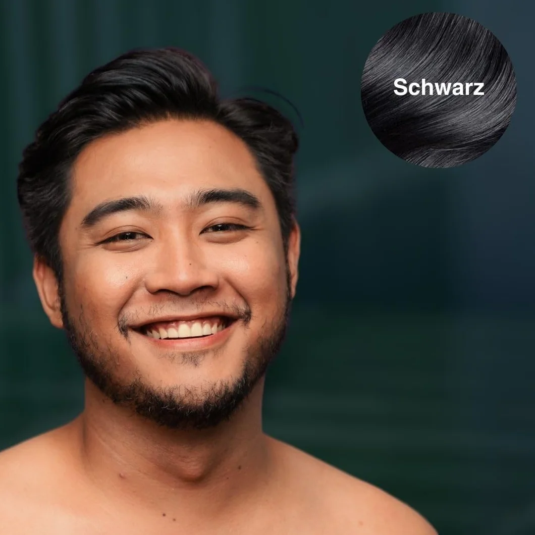 LEON MIGUEL Puder do nasady – wodoodporny puder Hairline Powder jako idealny korektor do zakrywania nasady, niewidoczny makijaż włosów do zagęszczania włosów (czarny, Hairline Powder)