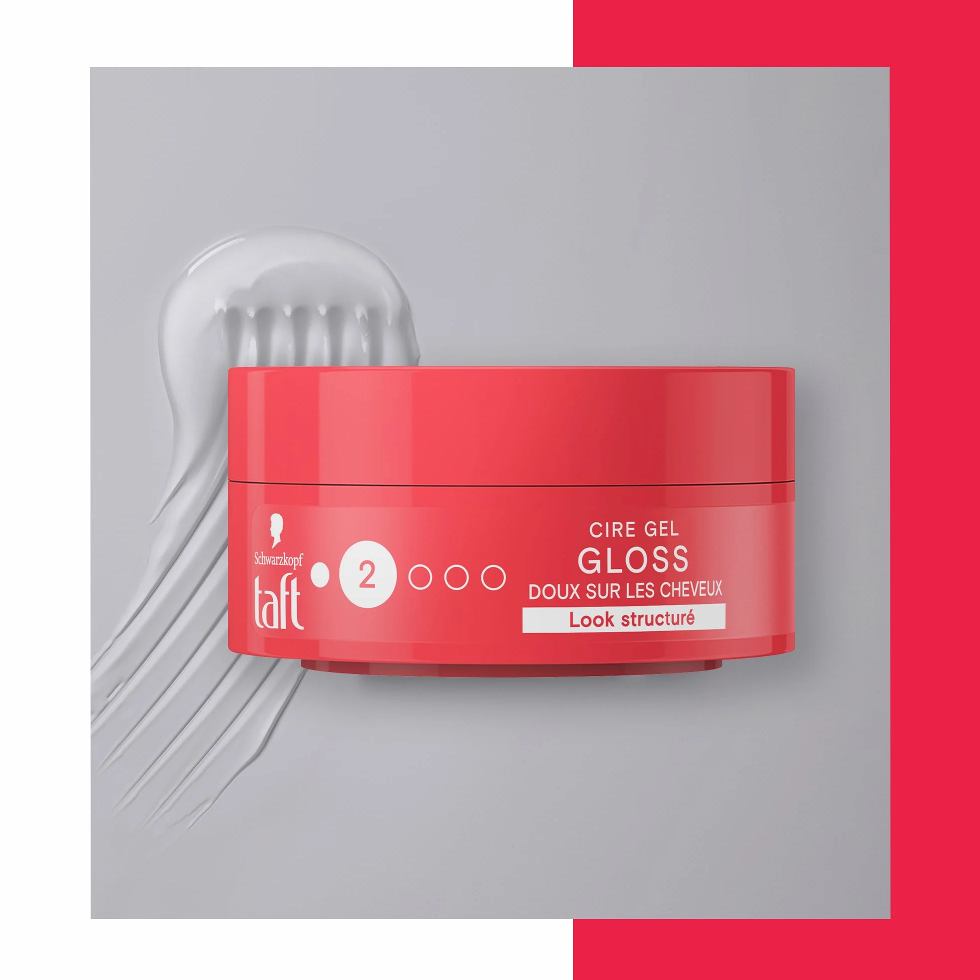Schwarzkopf - Taft - Wax Gloss - Wosk do włosów męskich - połysk - utrwalanie 2 - utrzymywanie się do 24 godzin - Stylizacja włosów - słoik 75 ml