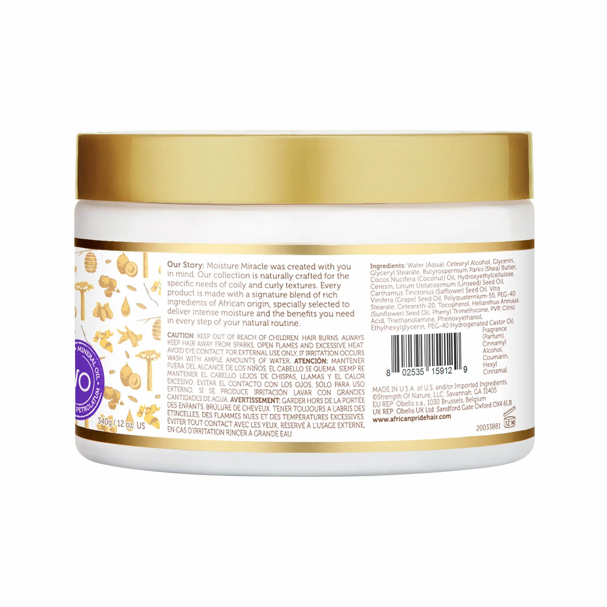 African Pride Miracle Shea & Flex Curling Cream 12 Oz