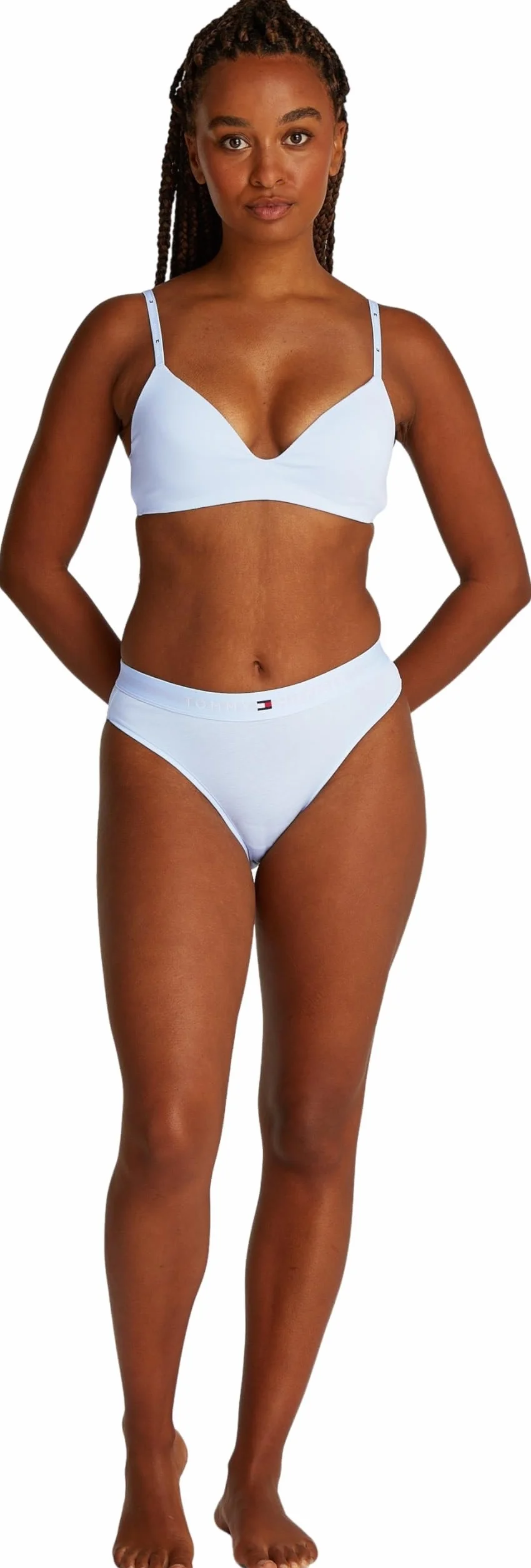 TOMMY HILFIGER Damski BIKINI UW0UW04145, niebieski, XL, Niebieski (słodki niebieski), XL