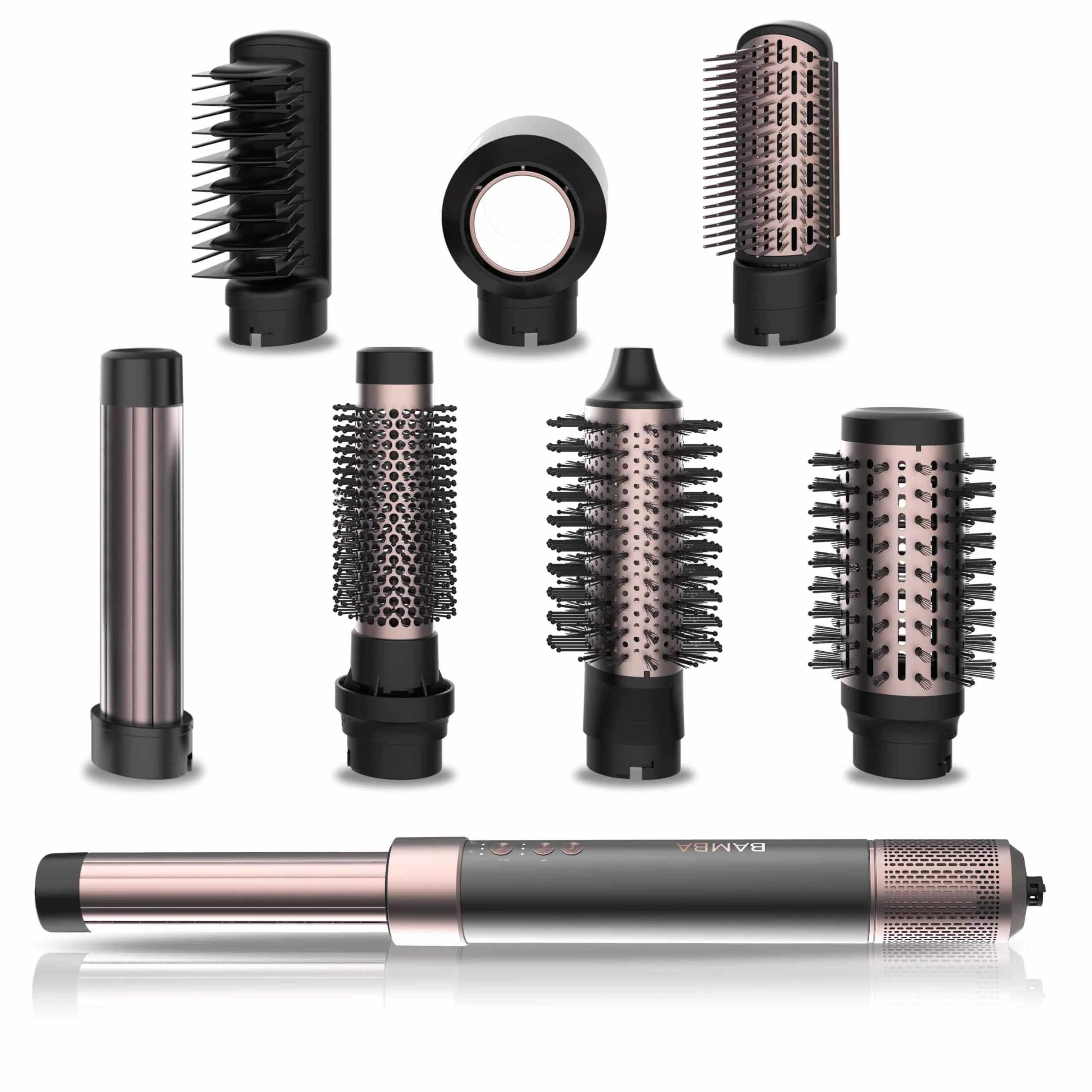 Cecotec - Brosse Soufflante CeramicCare AirGlam Black 1400 W, technologia Coanda, 3 prędkości, 3 temperatury, inteligentna kontrola ciepła, 110 000 obr./min